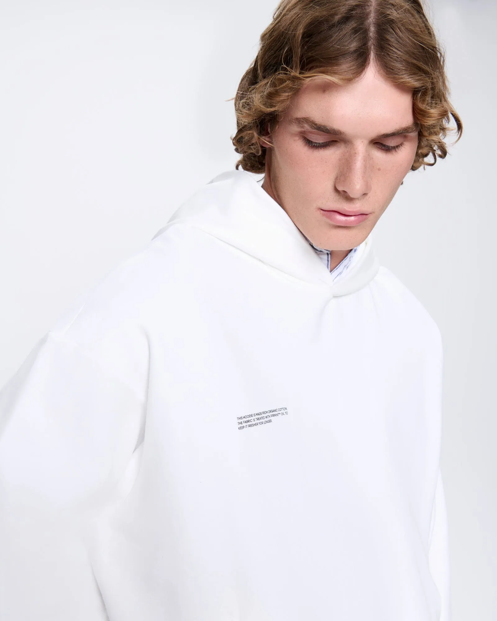 Mens 365 Midweight Hoodie—off-white sold by Pangaia product image thumbnail 4