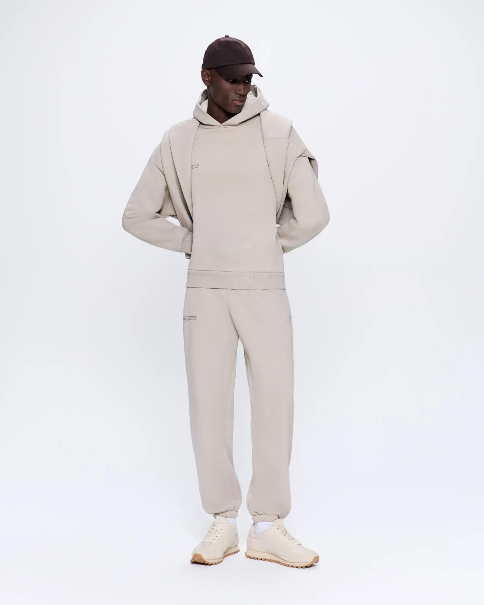 Mens 365 Heavyweight Track Pants—stone sold by Pangaia