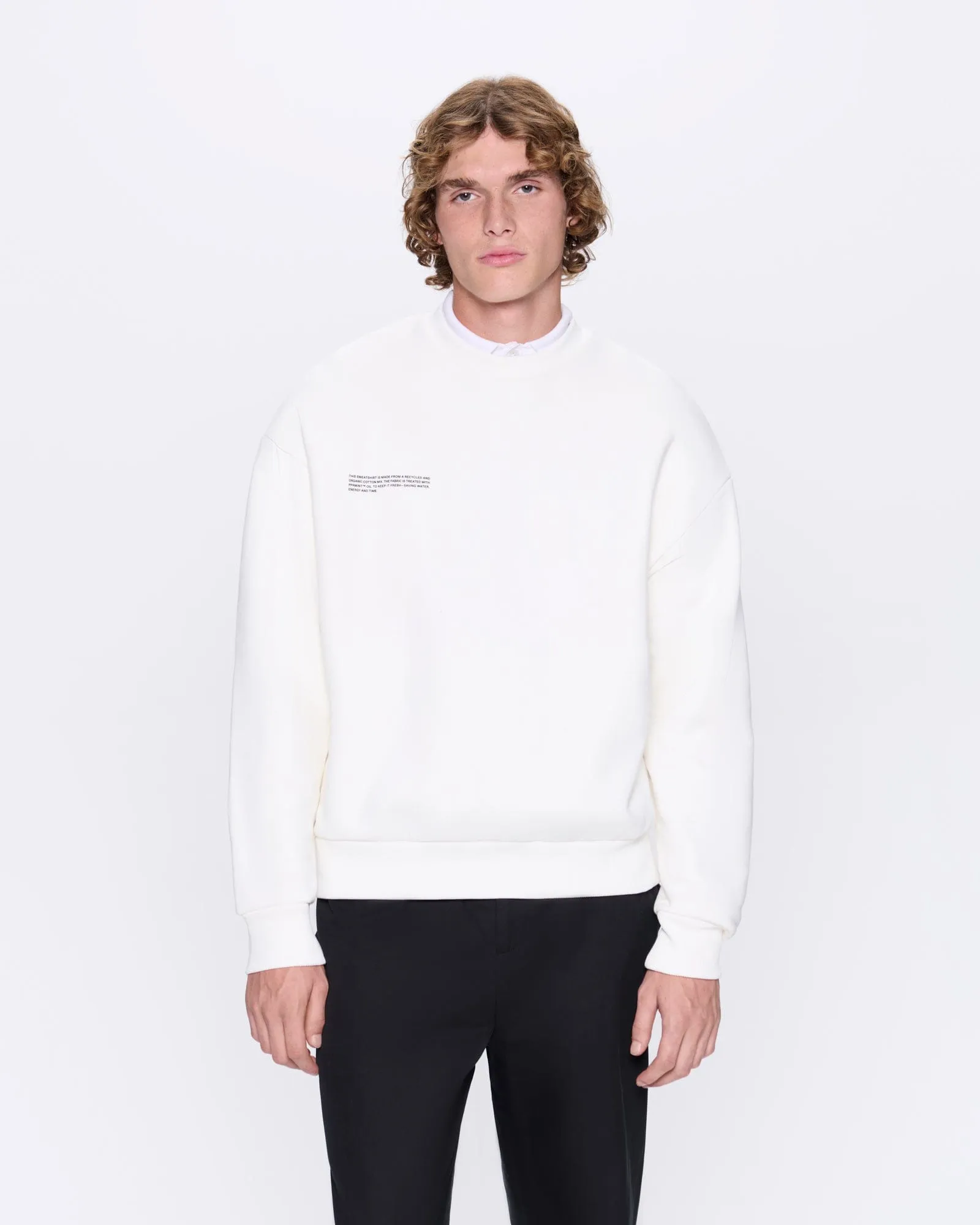 Mens 365 Heavyweight Sweatshirt—off-white sold by Pangaia