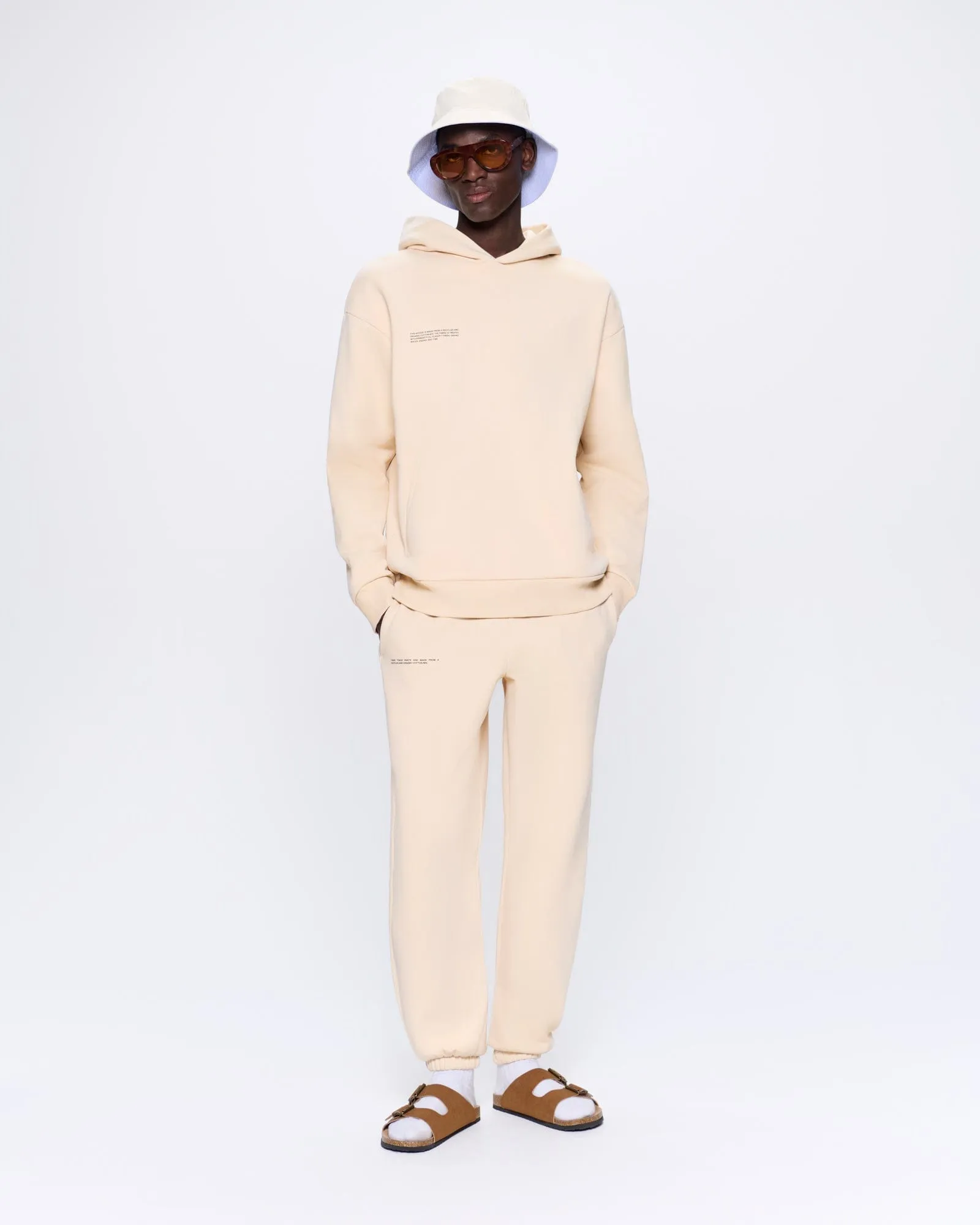 Mens 365 Heavyweight Track Pants—sand sold by Pangaia