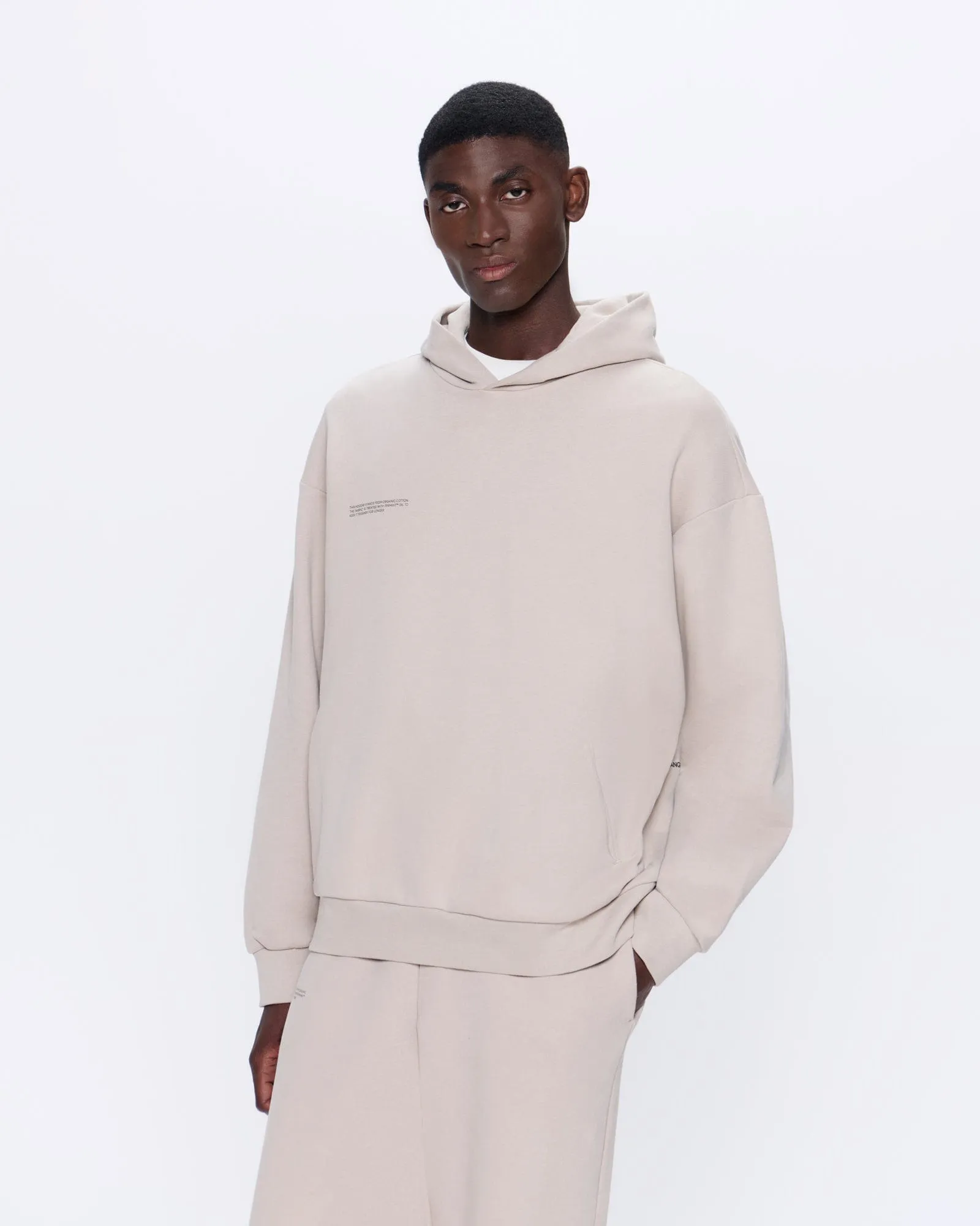 Mens 365 Midweight Hoodie—stone sold by Pangaia