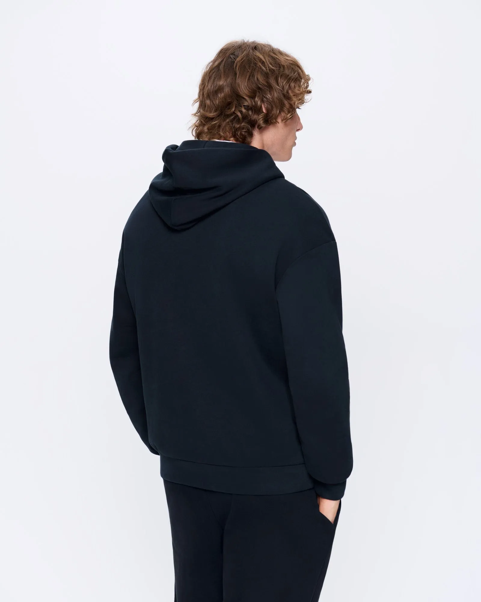 Mens 365 Midweight Hoodie—black sold by Pangaia product image thumbnail 5