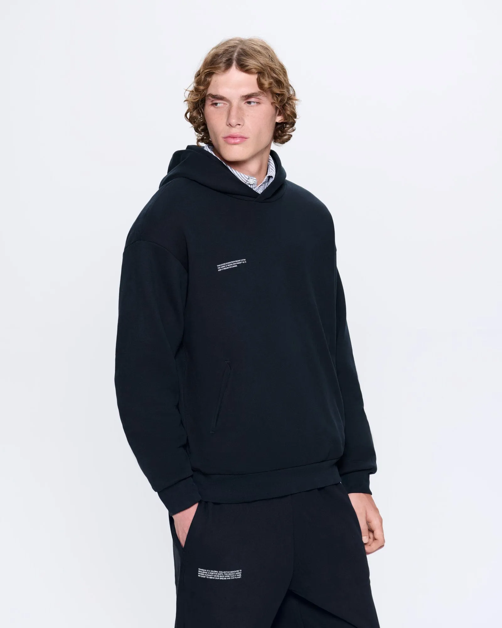 Mens 365 Midweight Hoodie—black sold by Pangaia