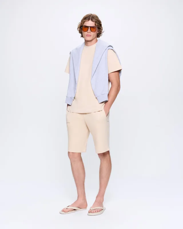 Mens 365 Midweight Long Shorts—sand sold by Pangaia