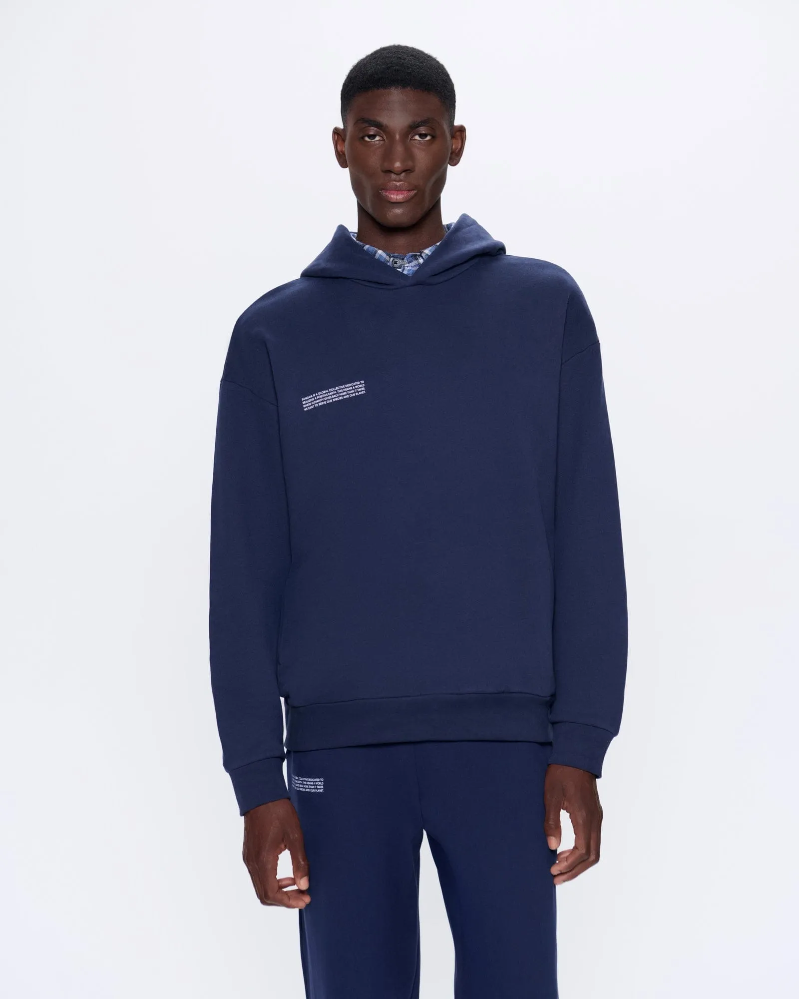 Mens 365 Midweight Hoodie—navy sold by Pangaia