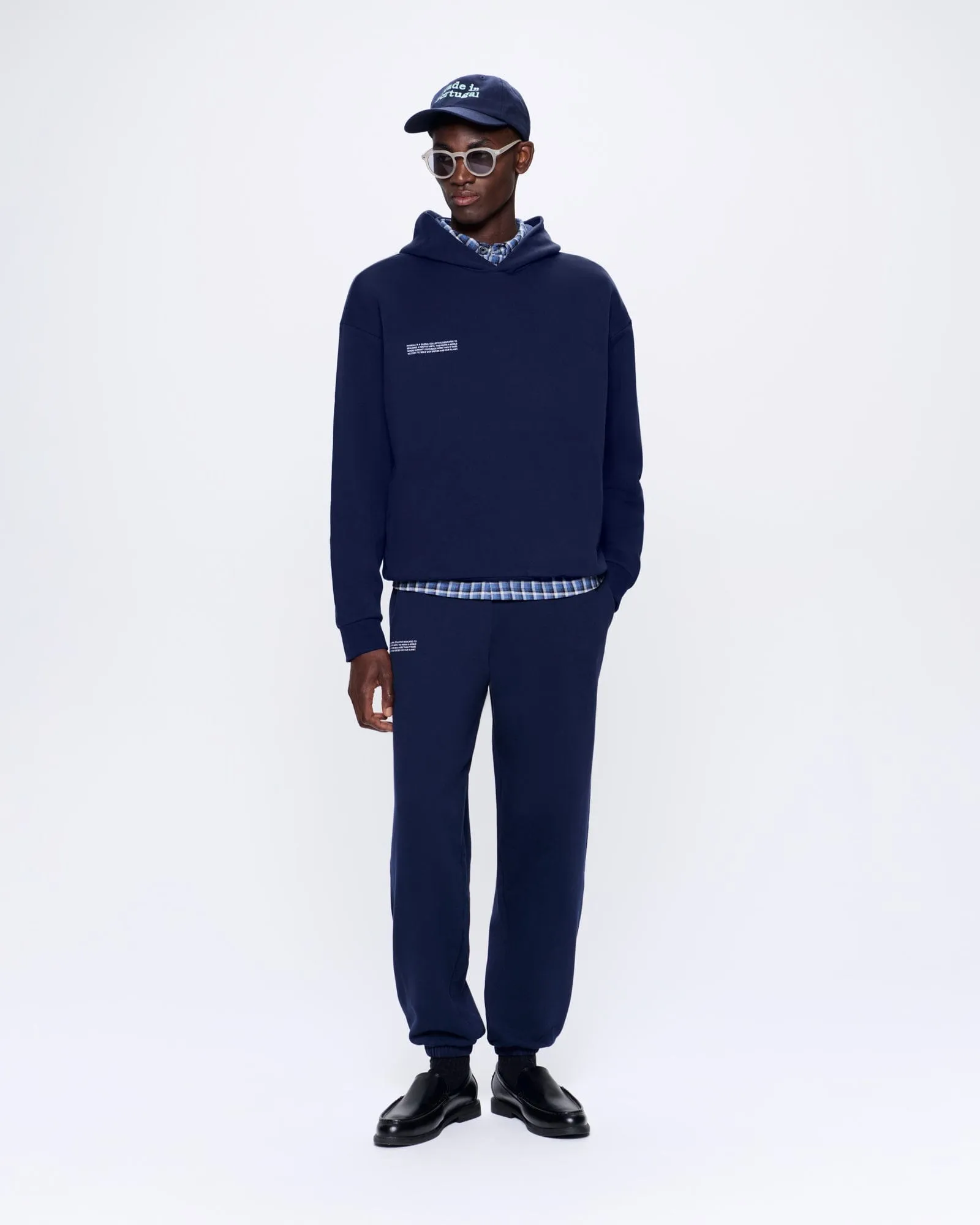 Mens 365 Midweight Hoodie—navy sold by Pangaia product image thumbnail 3