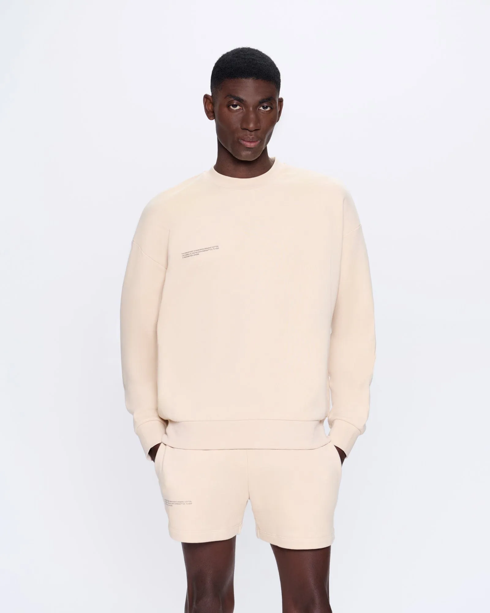 Mens 365 Midweight Sweatshirt—sand sold by Pangaia product image thumbnail 3