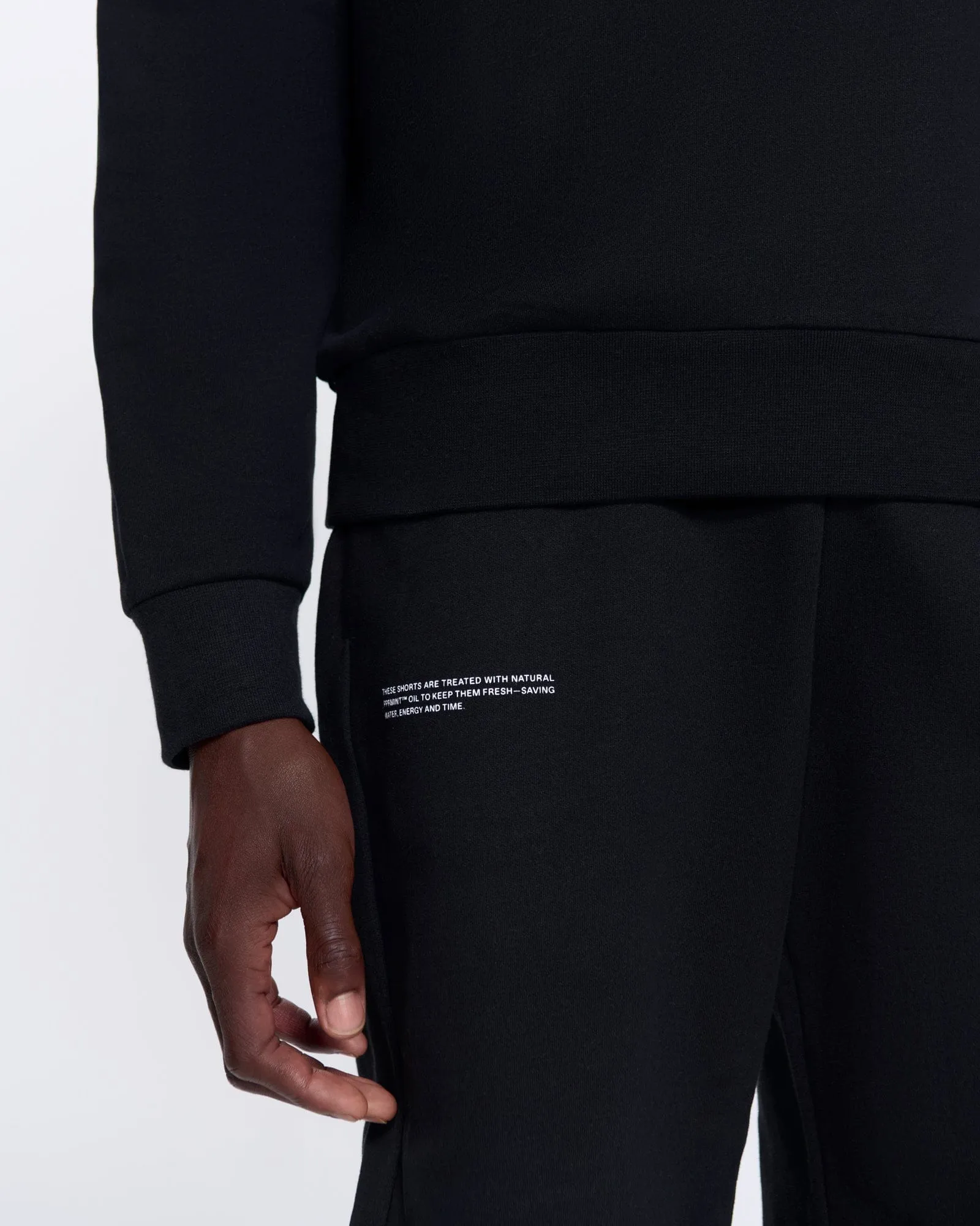 Mens 365 Midweight Long Shorts—black sold by Pangaia product image thumbnail 4