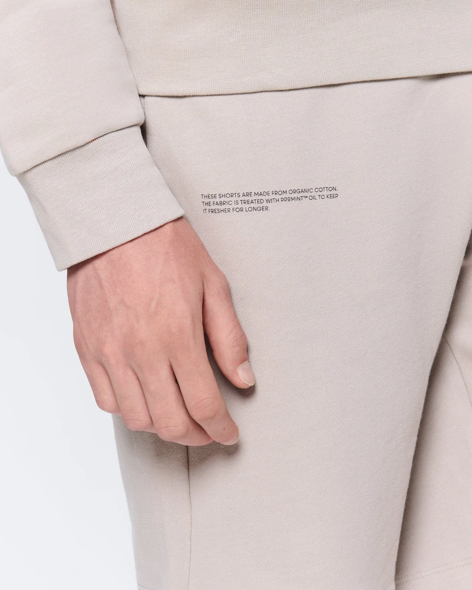 Mens 365 Midweight Long Shorts—stone sold by Pangaia product image thumbnail 5