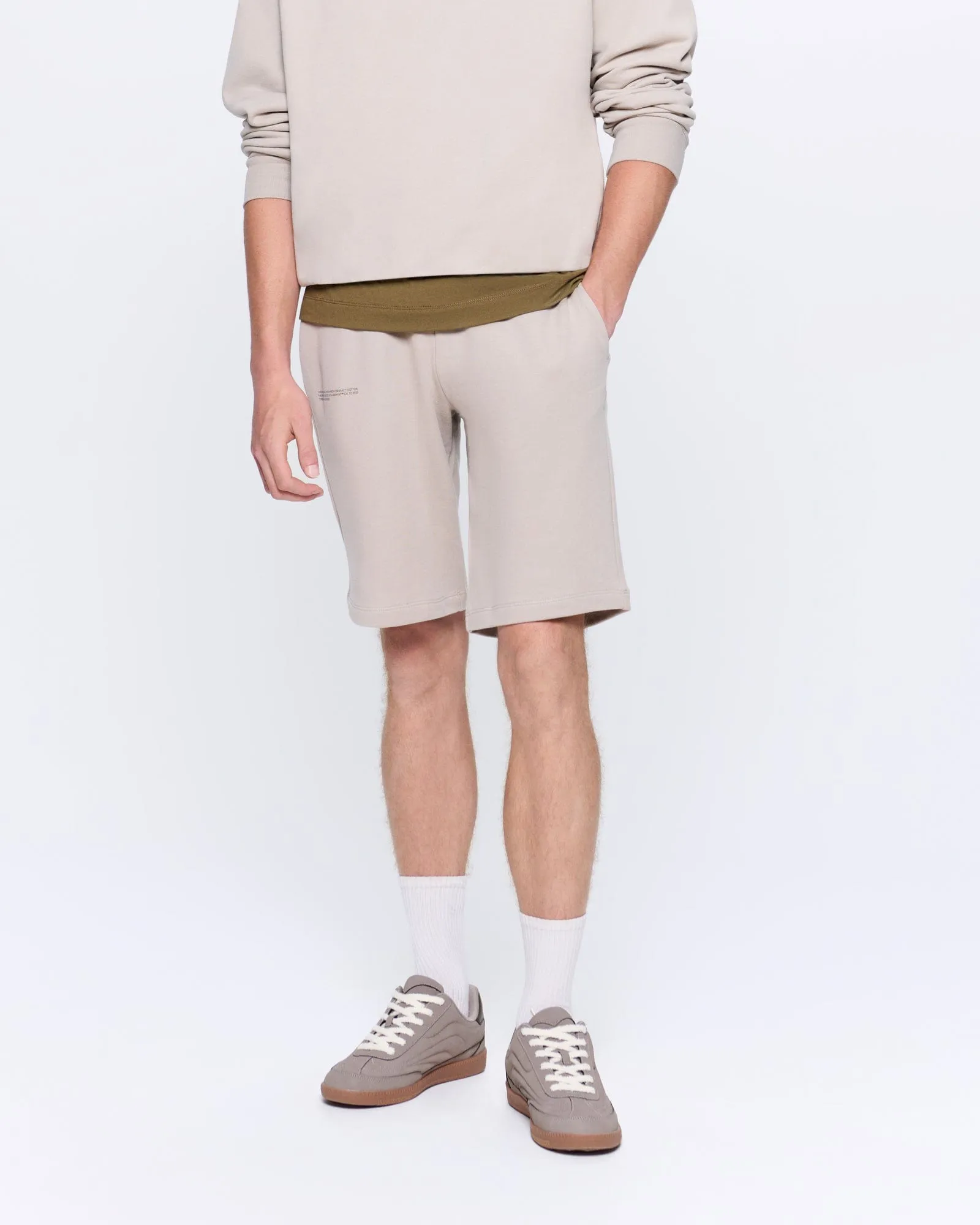 Mens 365 Midweight Long Shorts—stone sold by Pangaia product image thumbnail 3
