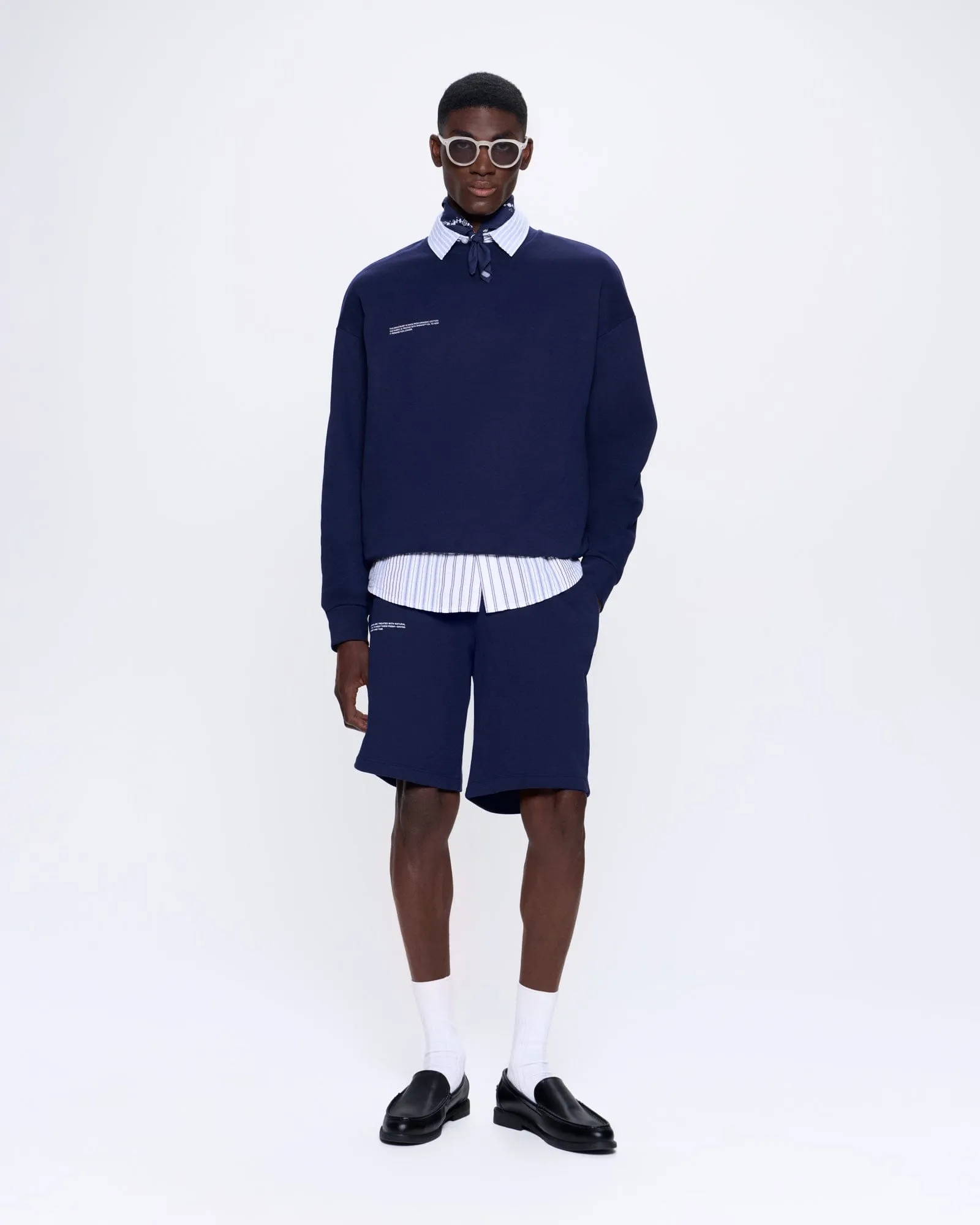 Mens 365 Midweight Sweatshirt—navy sold by Pangaia product image thumbnail 3