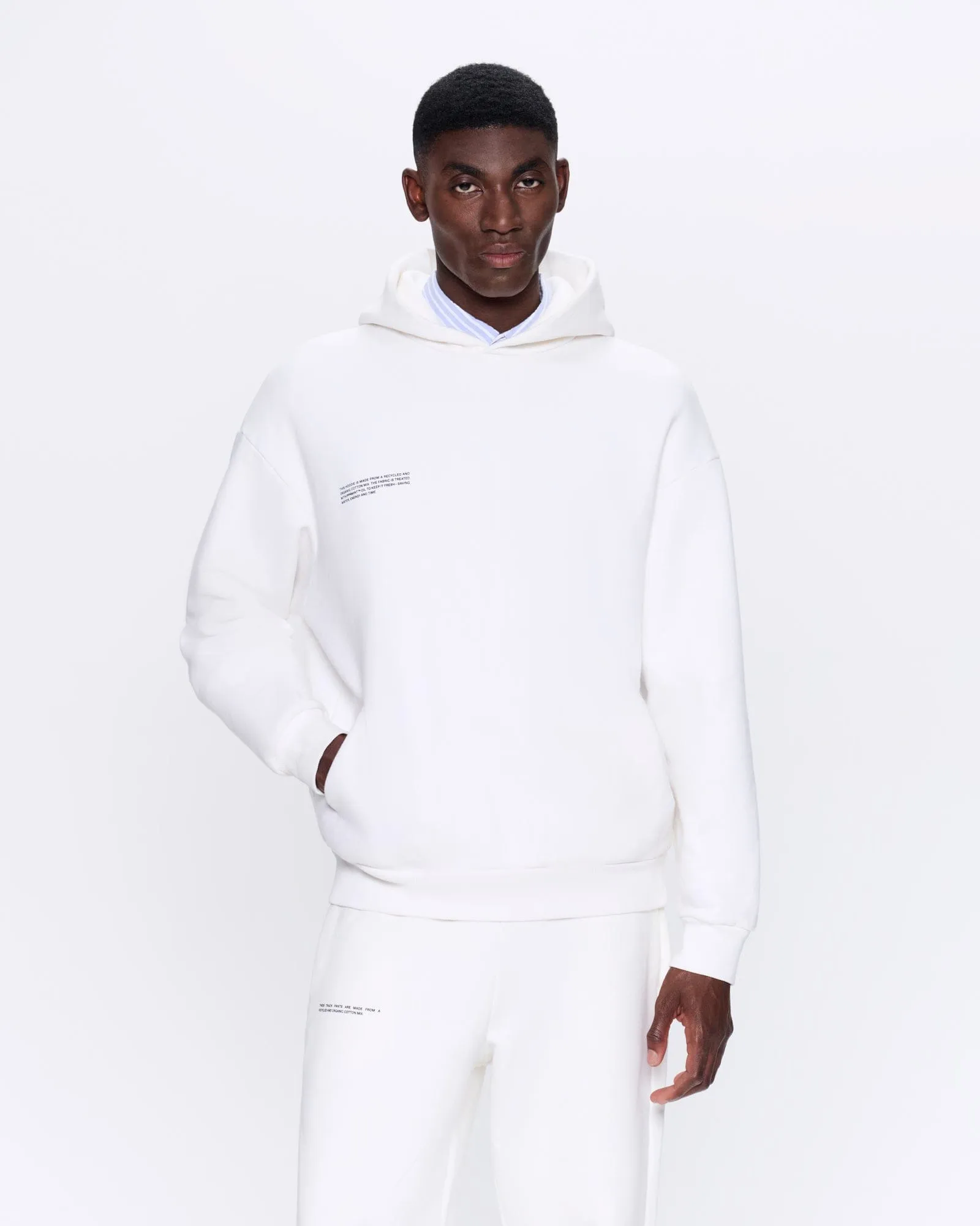 Mens 365 Heavyweight Hoodie—off-white sold by Pangaia