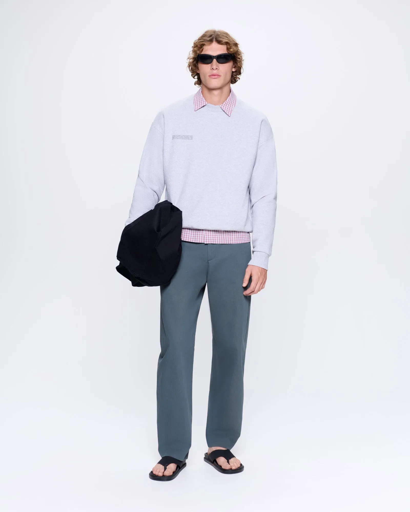 Mens 365 Heavyweight Sweatshirt—grey marl sold by Pangaia product image thumbnail 3