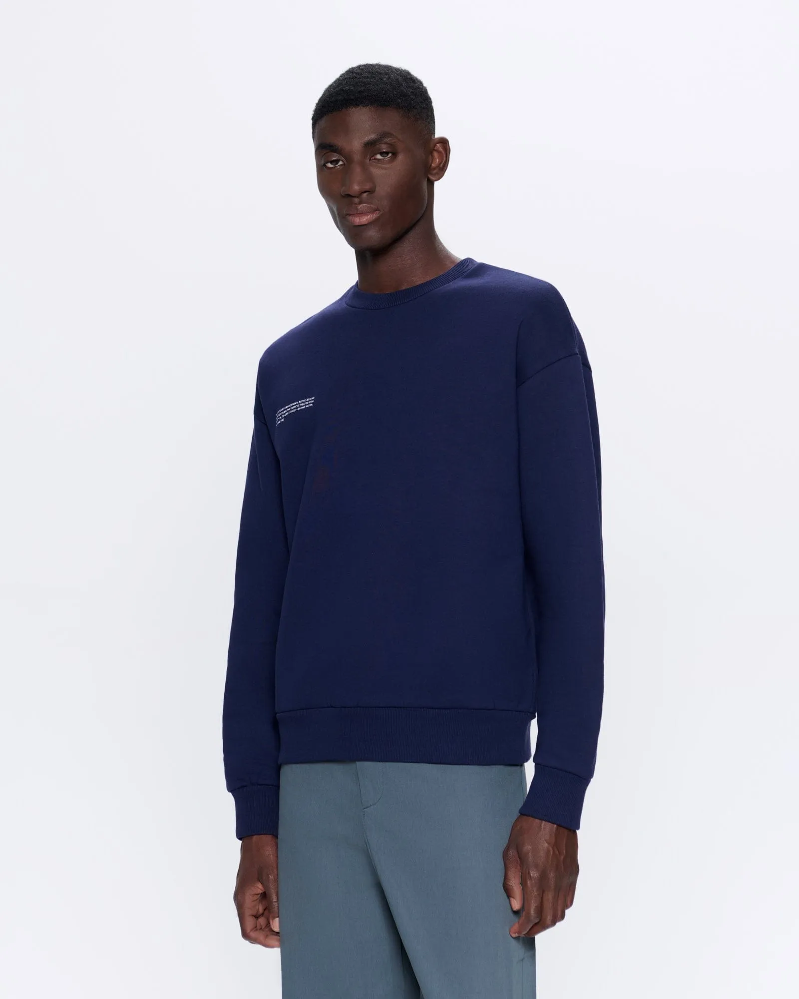 Mens 365 Heavyweight Sweatshirt—navy blue sold by Pangaia