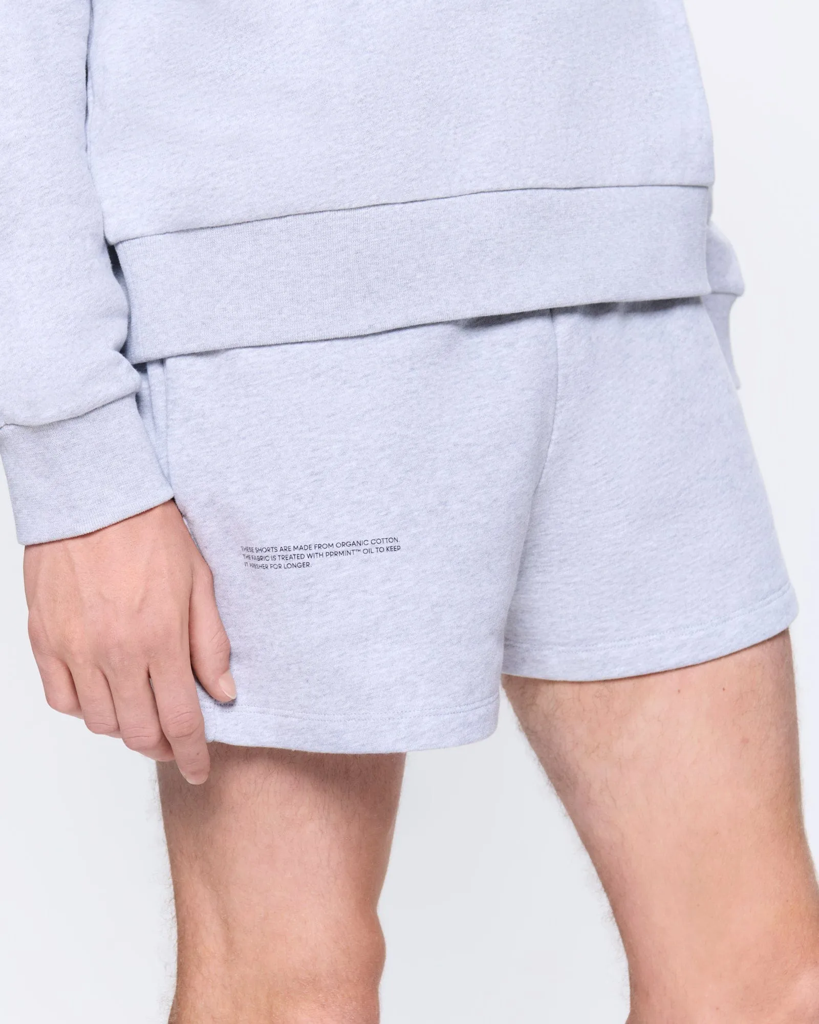 Mens 365 Midweight Shorts—grey marl sold by Pangaia product image thumbnail 3