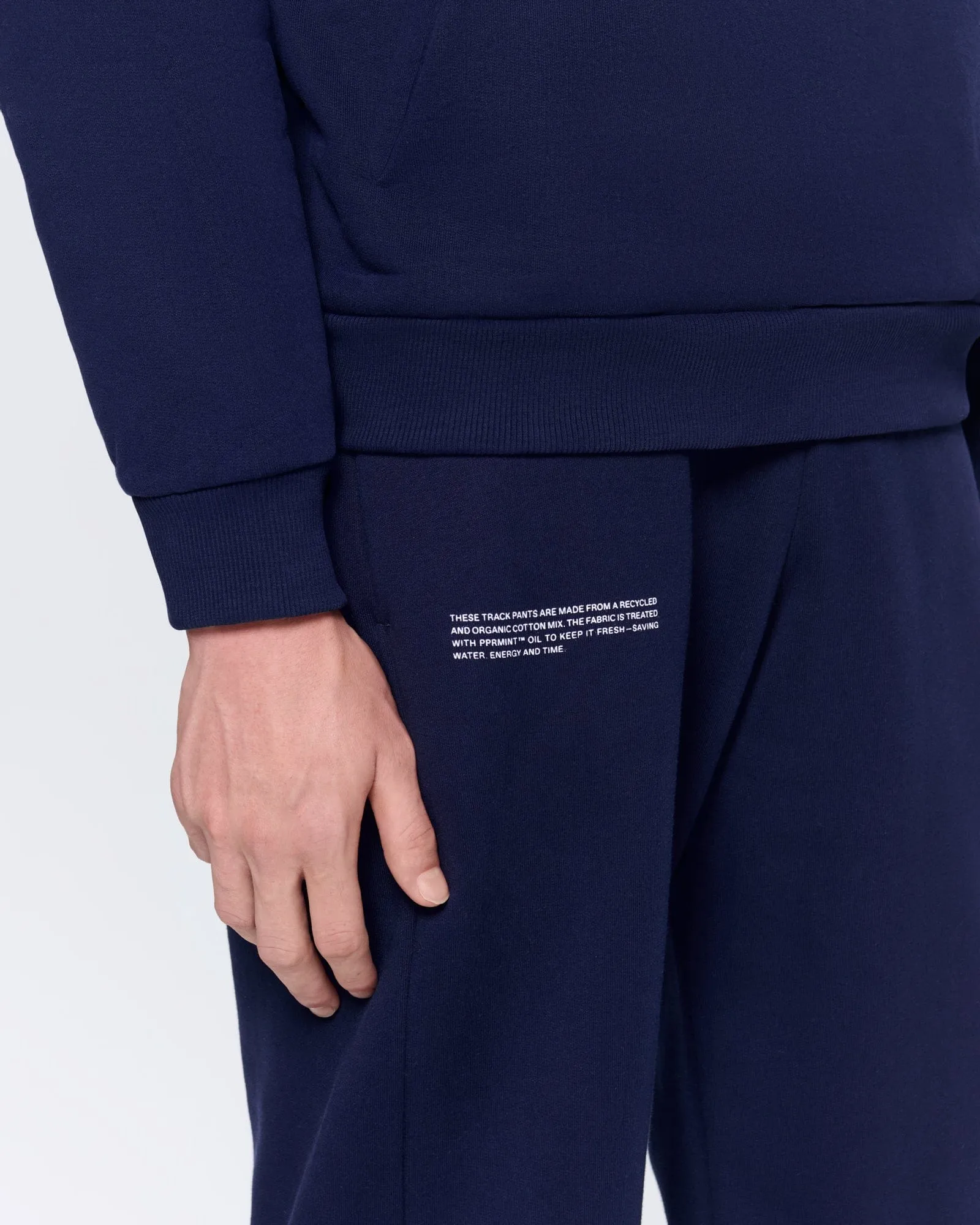 Mens 365 Heavyweight Track Pants—navy blue sold by Pangaia product image thumbnail 5