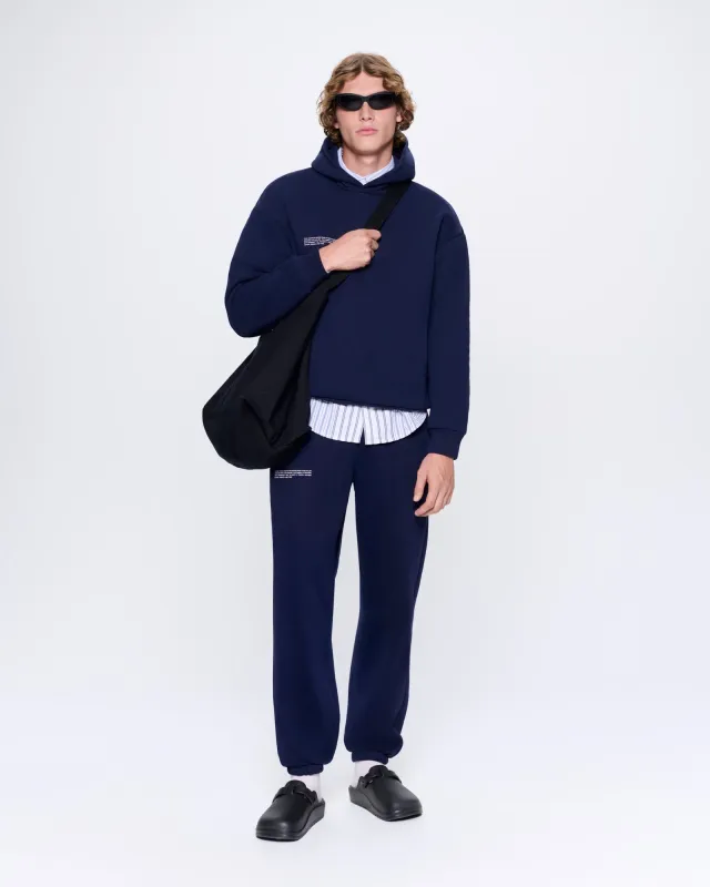 Mens 365 Heavyweight Track Pants—navy blue sold by Pangaia