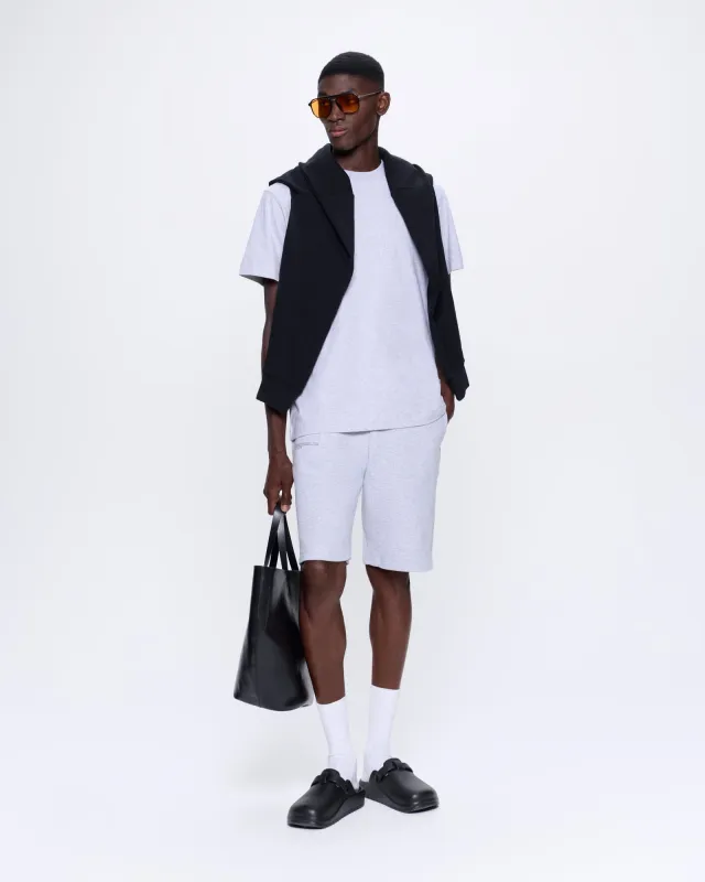 Mens 365 Midweight Long Shorts—grey marl sold by Pangaia