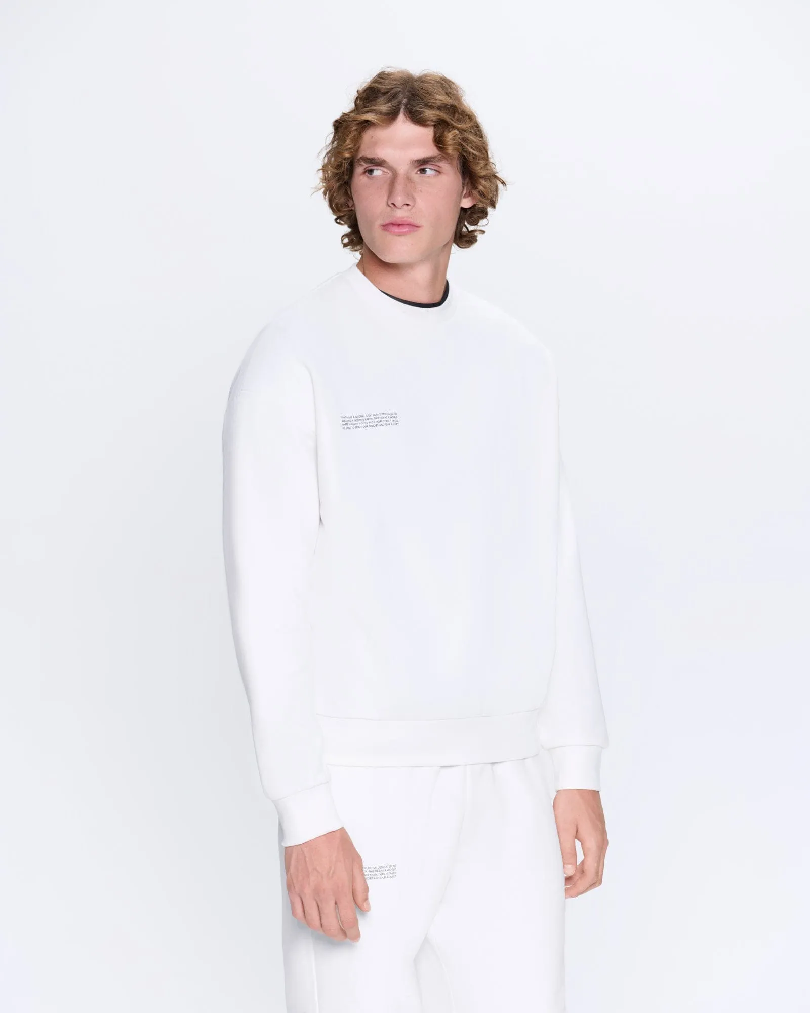 Mens 365 Midweight Sweatshirt—off-white sold by Pangaia