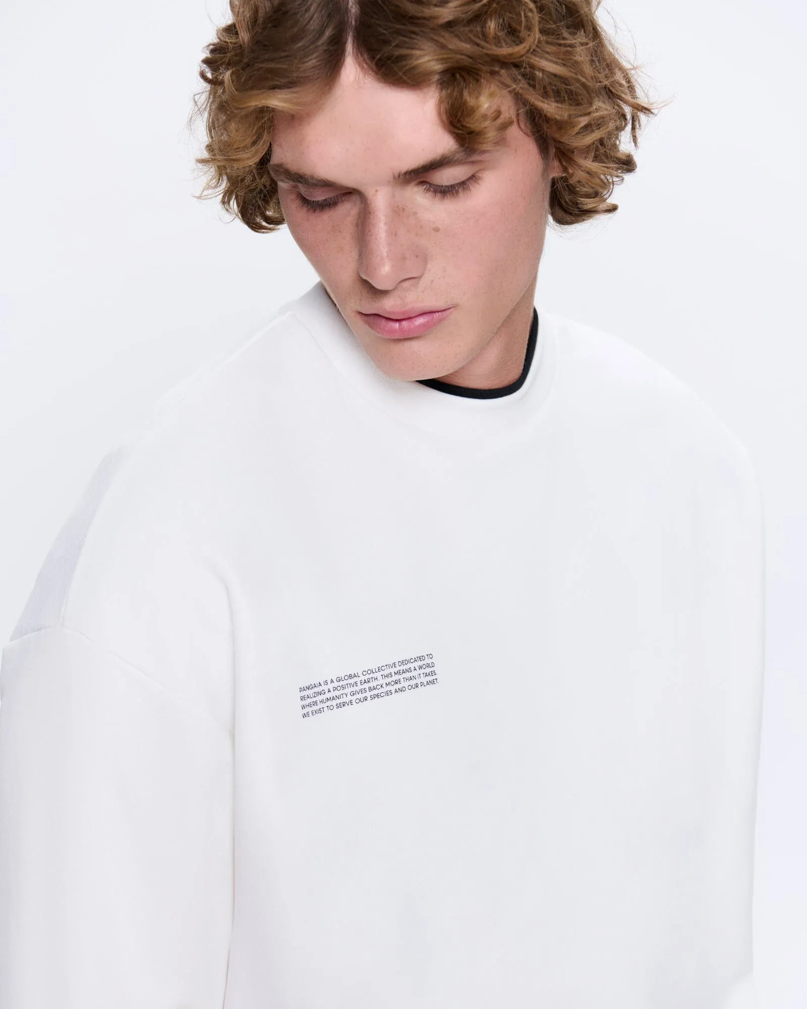 Mens 365 Midweight Sweatshirt—off-white sold by Pangaia product image thumbnail 4