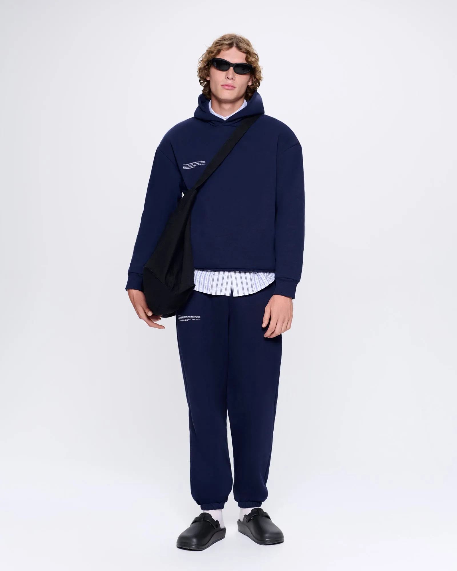 Mens 365 Heavyweight Hoodie—navy blue sold by Pangaia product image thumbnail 3