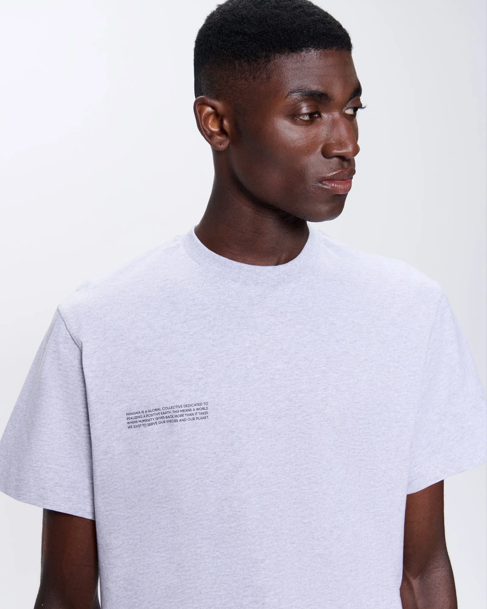 Mens 365 Midweight T-shirt—grey marl sold by Pangaia product image thumbnail 4