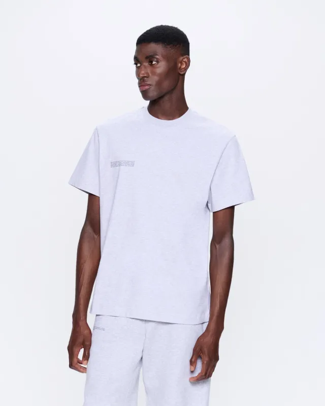 Mens 365 Midweight T-shirt—grey marl sold by Pangaia