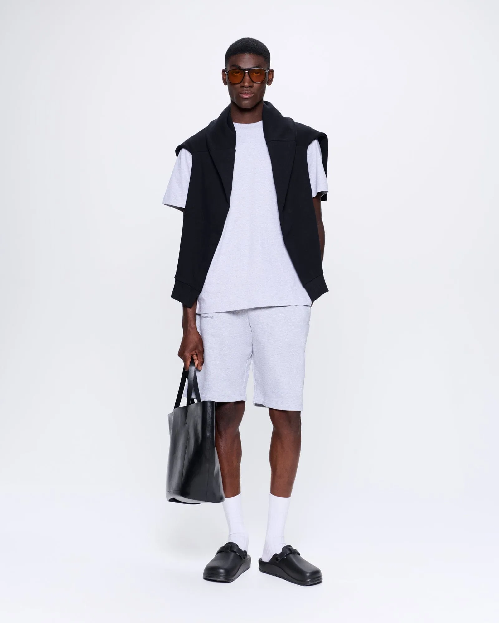 Mens 365 Midweight T-shirt—grey marl sold by Pangaia product image thumbnail 3