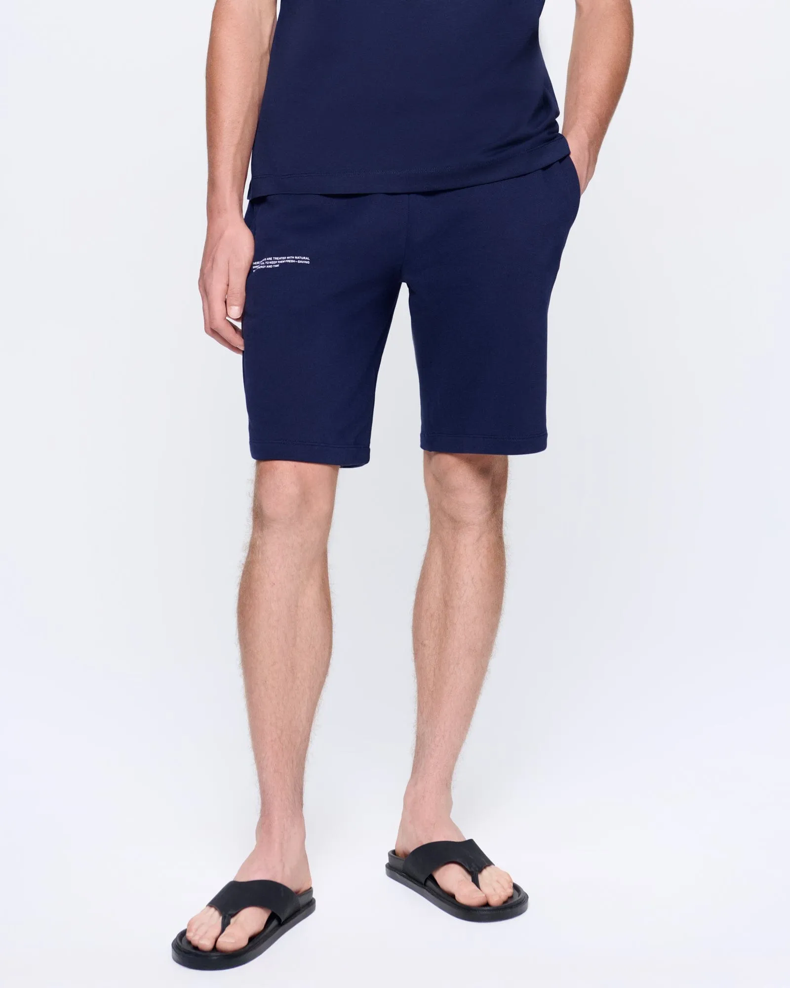 Mens 365 Midweight Long Shorts—navy sold by Pangaia product image thumbnail 3