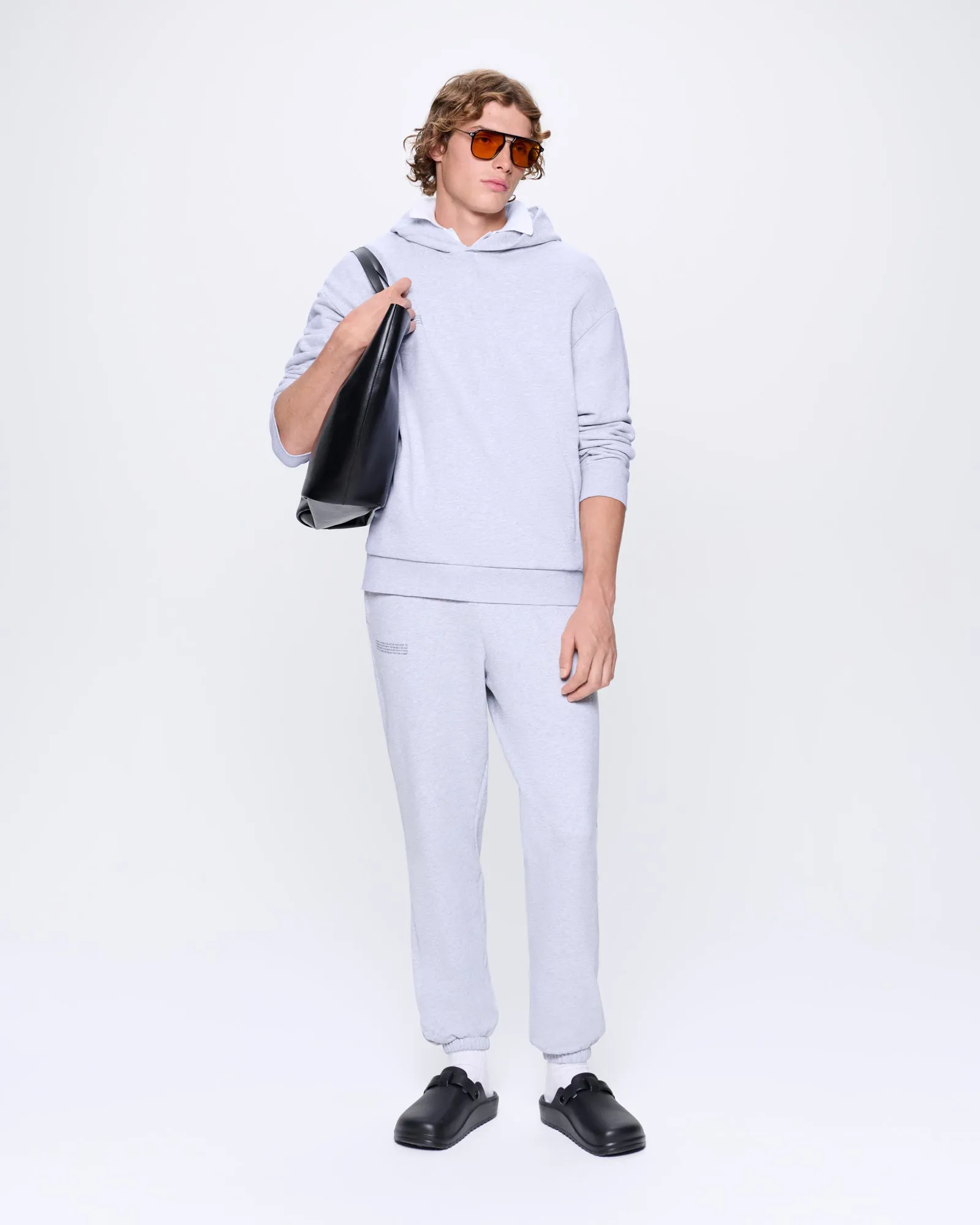 Mens 365 Midweight Hoodie—grey marl sold by Pangaia product image thumbnail 3