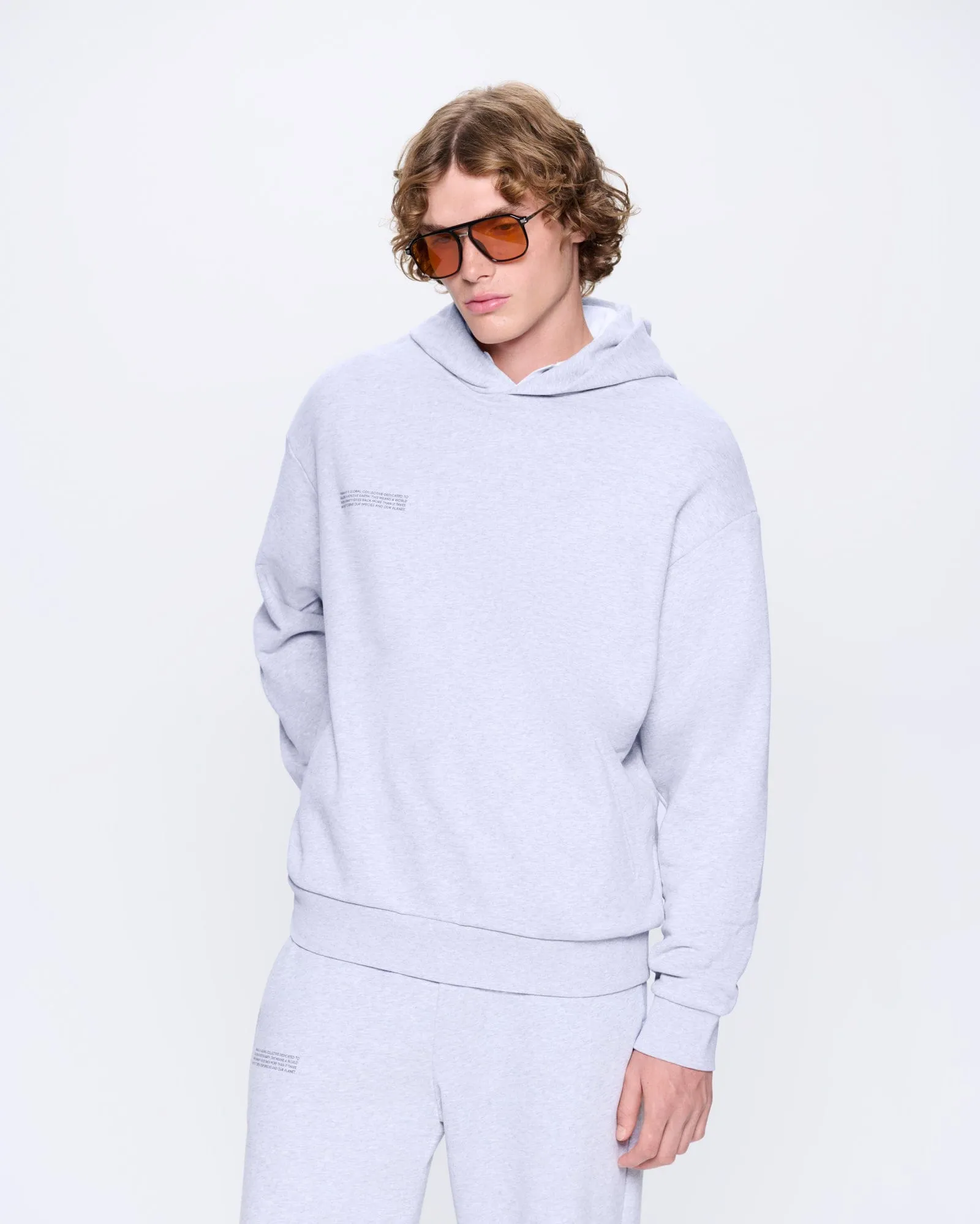 Mens 365 Midweight Hoodie—grey marl sold by Pangaia