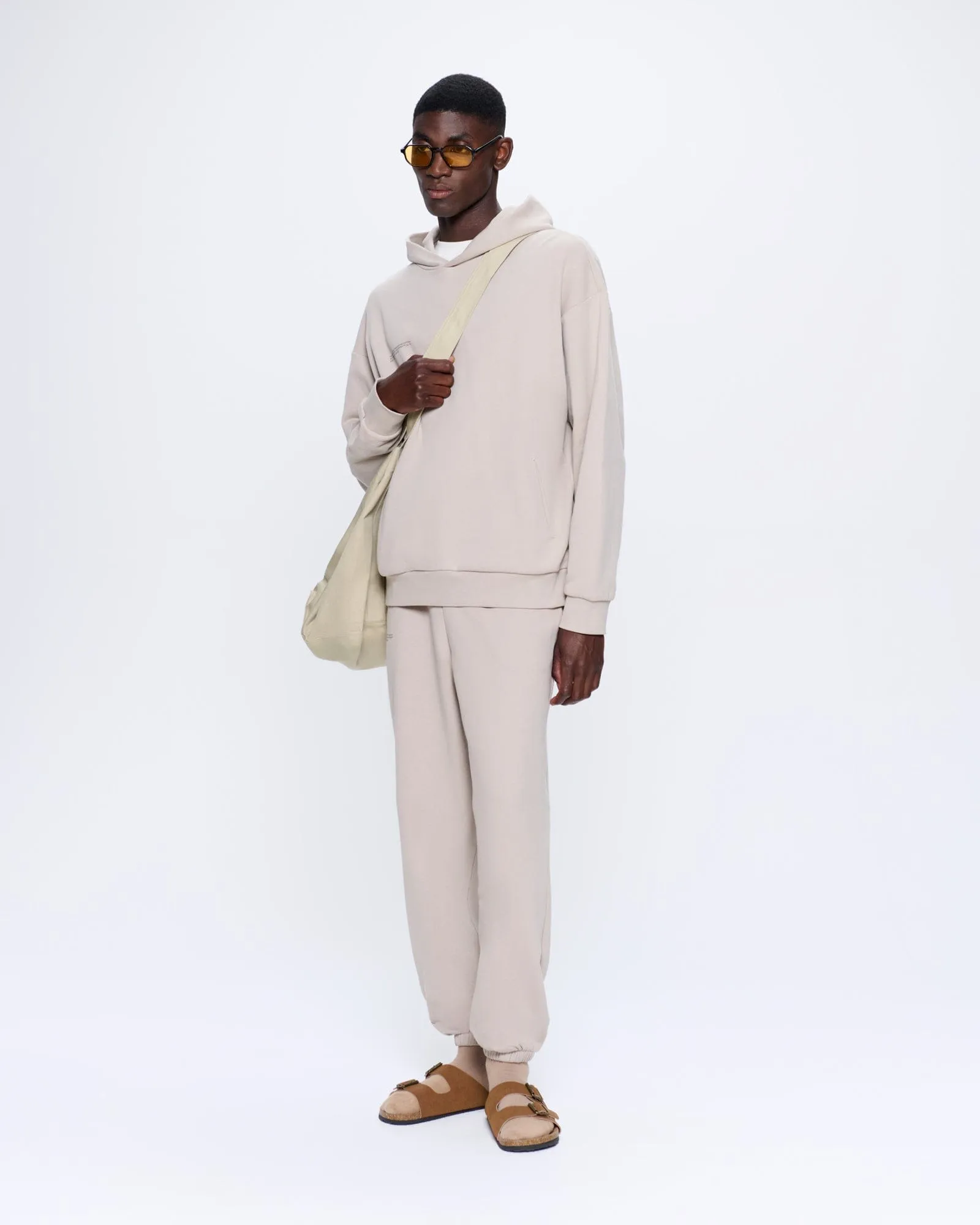 Mens 365 Midweight Track Pants—stone sold by Pangaia