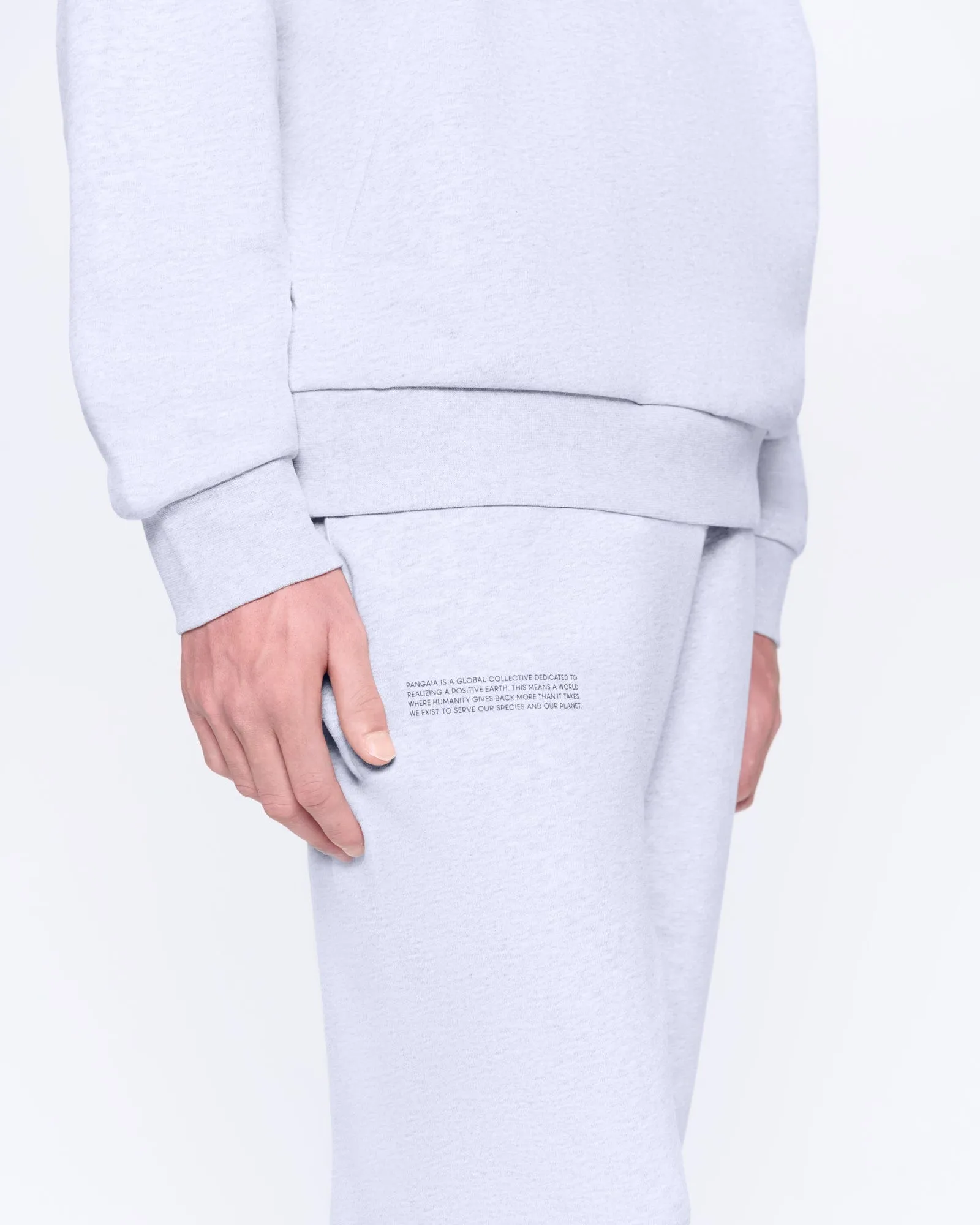 Mens 365 Midweight Track Pants—grey marl sold by Pangaia product image thumbnail 4