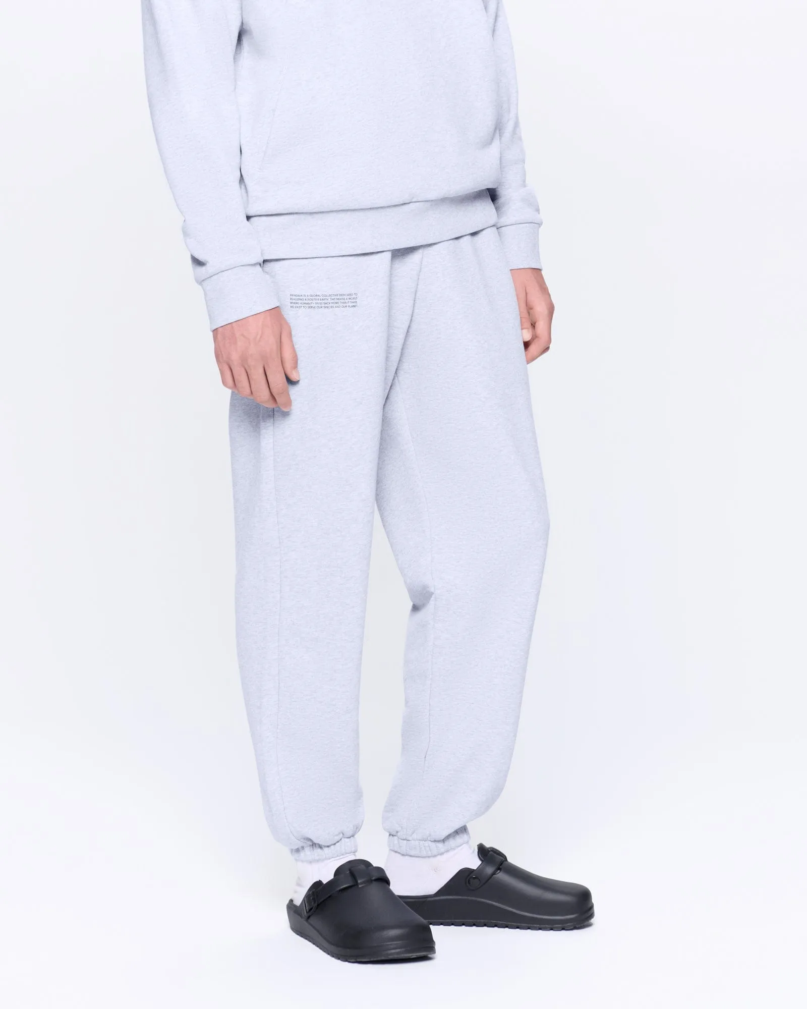 Mens 365 Midweight Track Pants—grey marl sold by Pangaia product image thumbnail 3