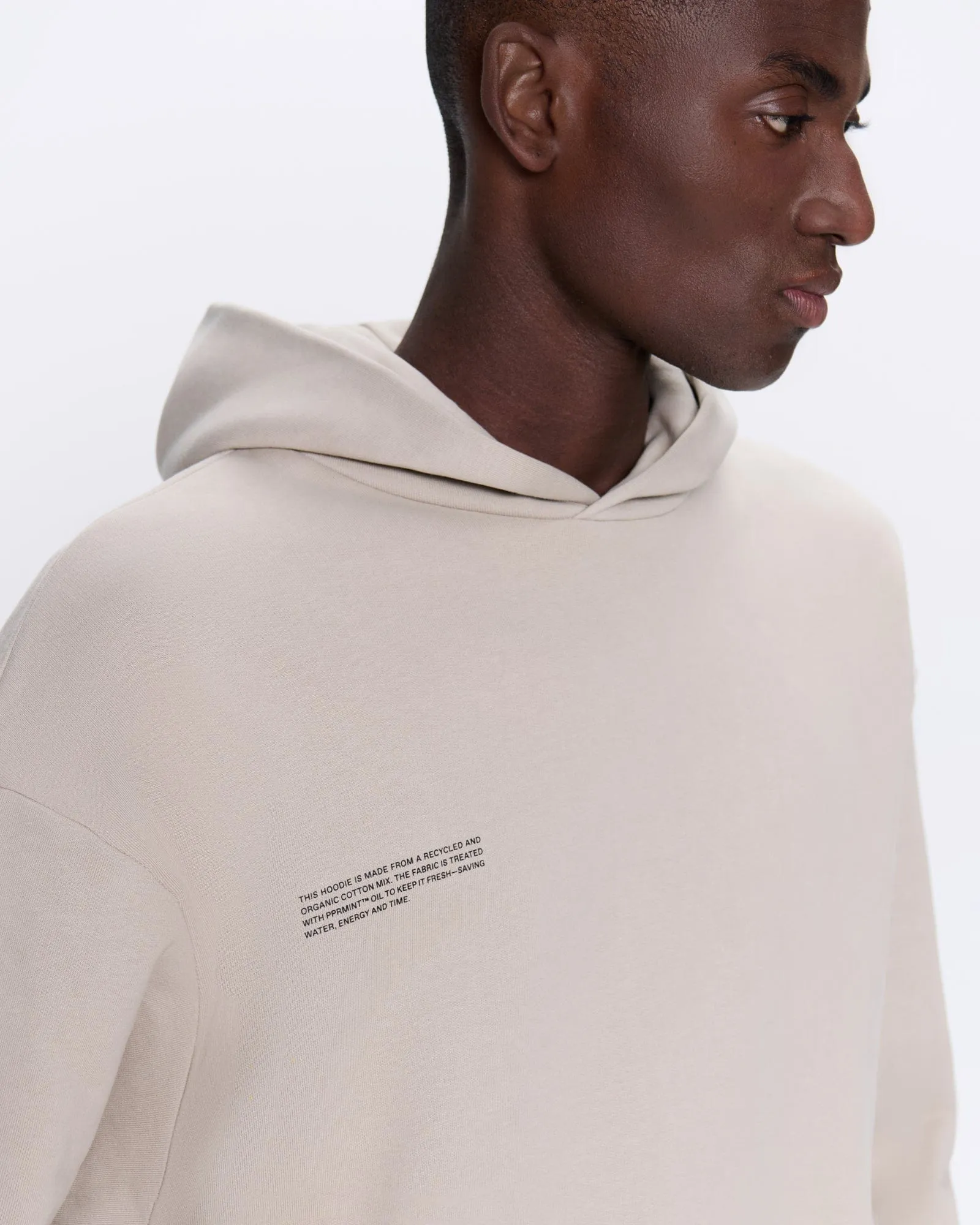 Mens 365 Heavyweight Hoodie—stone sold by Pangaia product image thumbnail 4