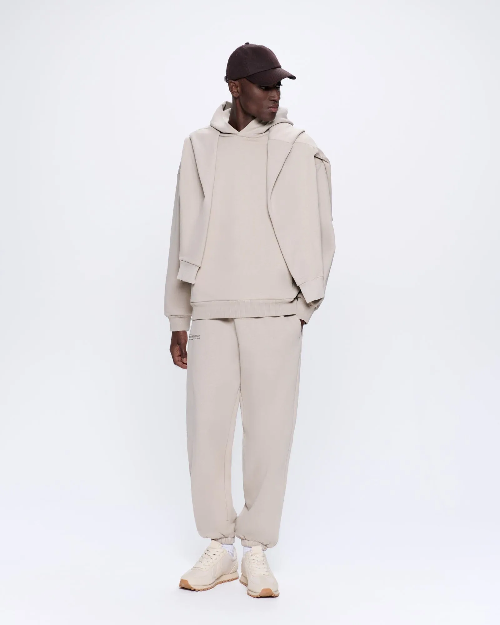 Mens 365 Heavyweight Hoodie—stone sold by Pangaia product image thumbnail 3