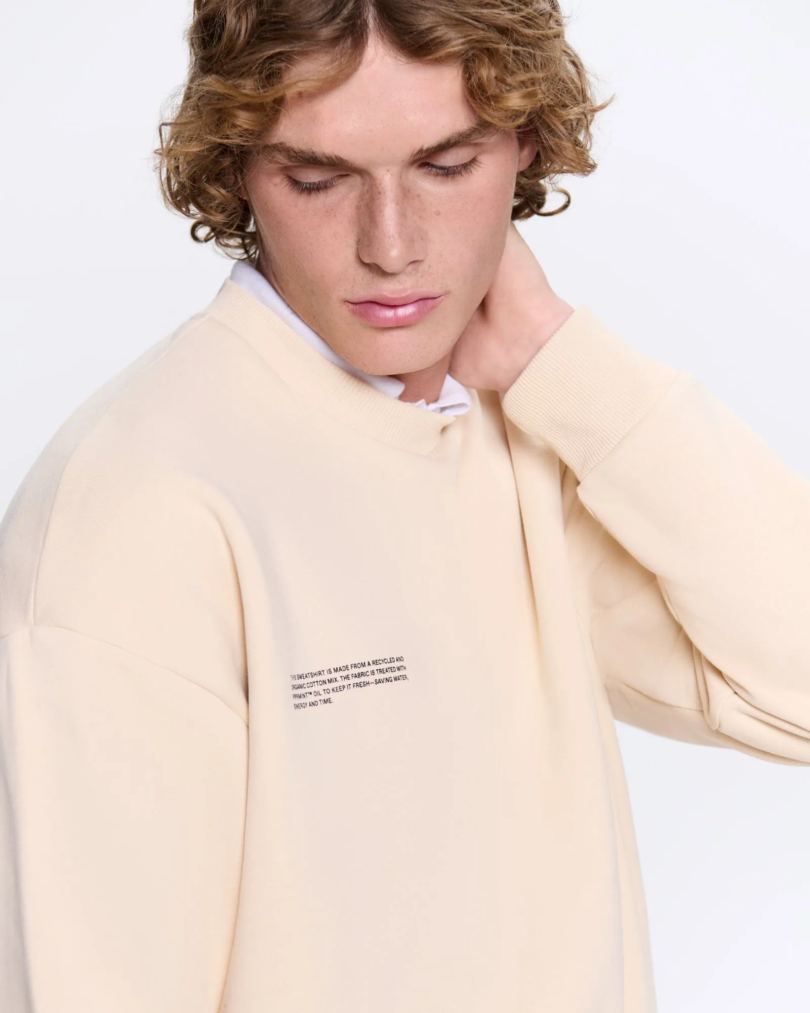 Mens 365 Heavyweight Sweatshirt—sand sold by Pangaia product image thumbnail 4
