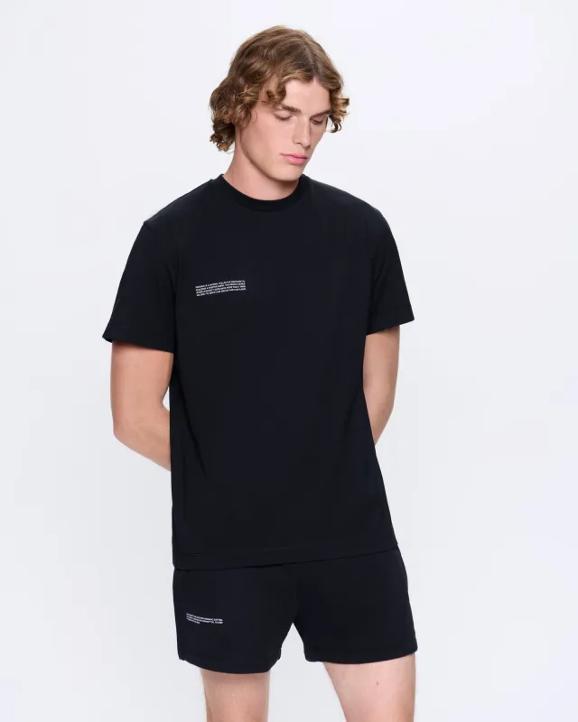Mens 365 Midweight T-shirt—Black made by Pangaia