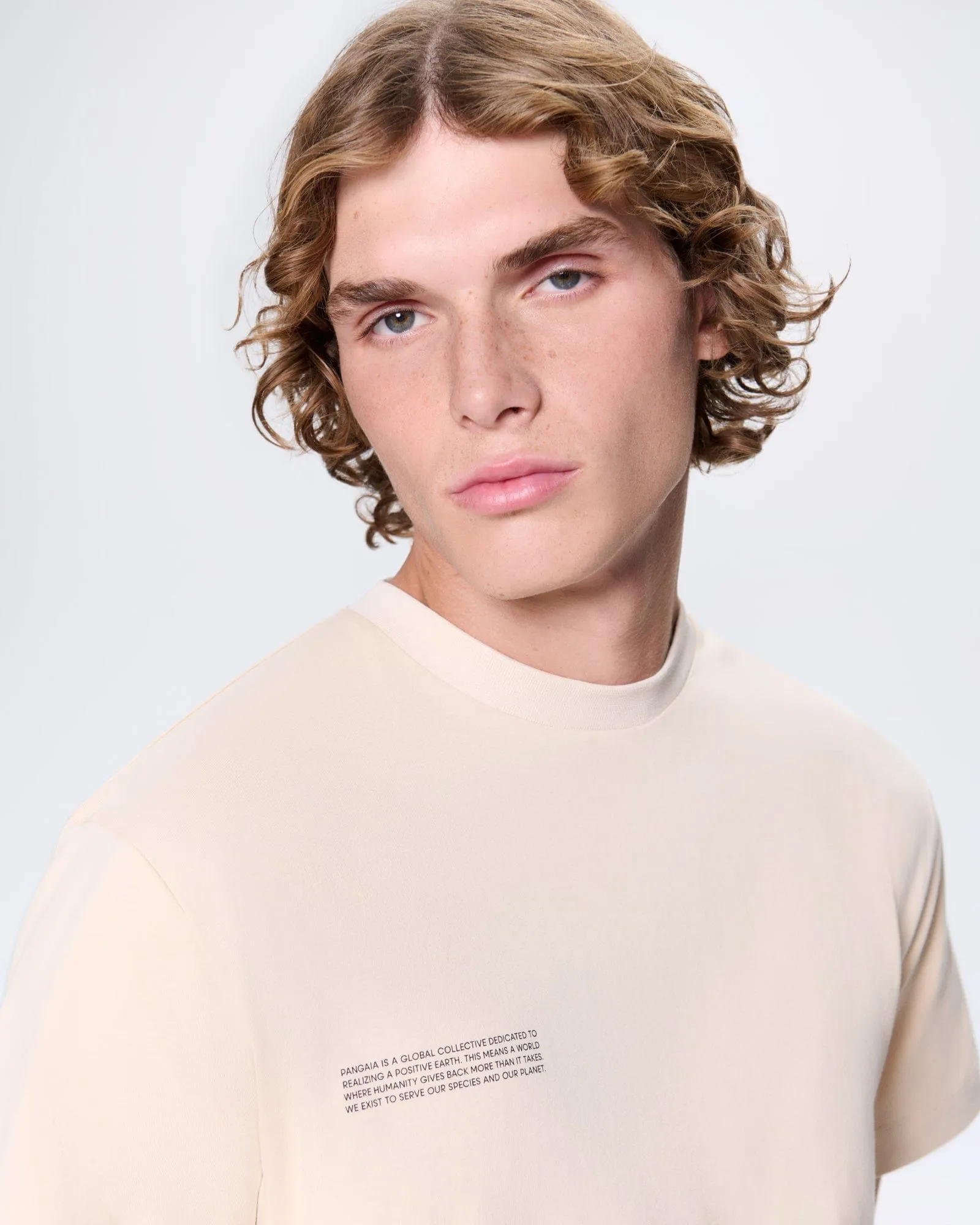 Mens 365 Midweight T-shirt—sand sold by Pangaia product image thumbnail 4