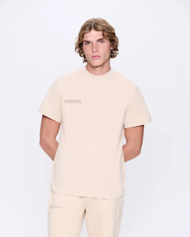 Mens 365 Midweight T-shirt—sand sold by Pangaia