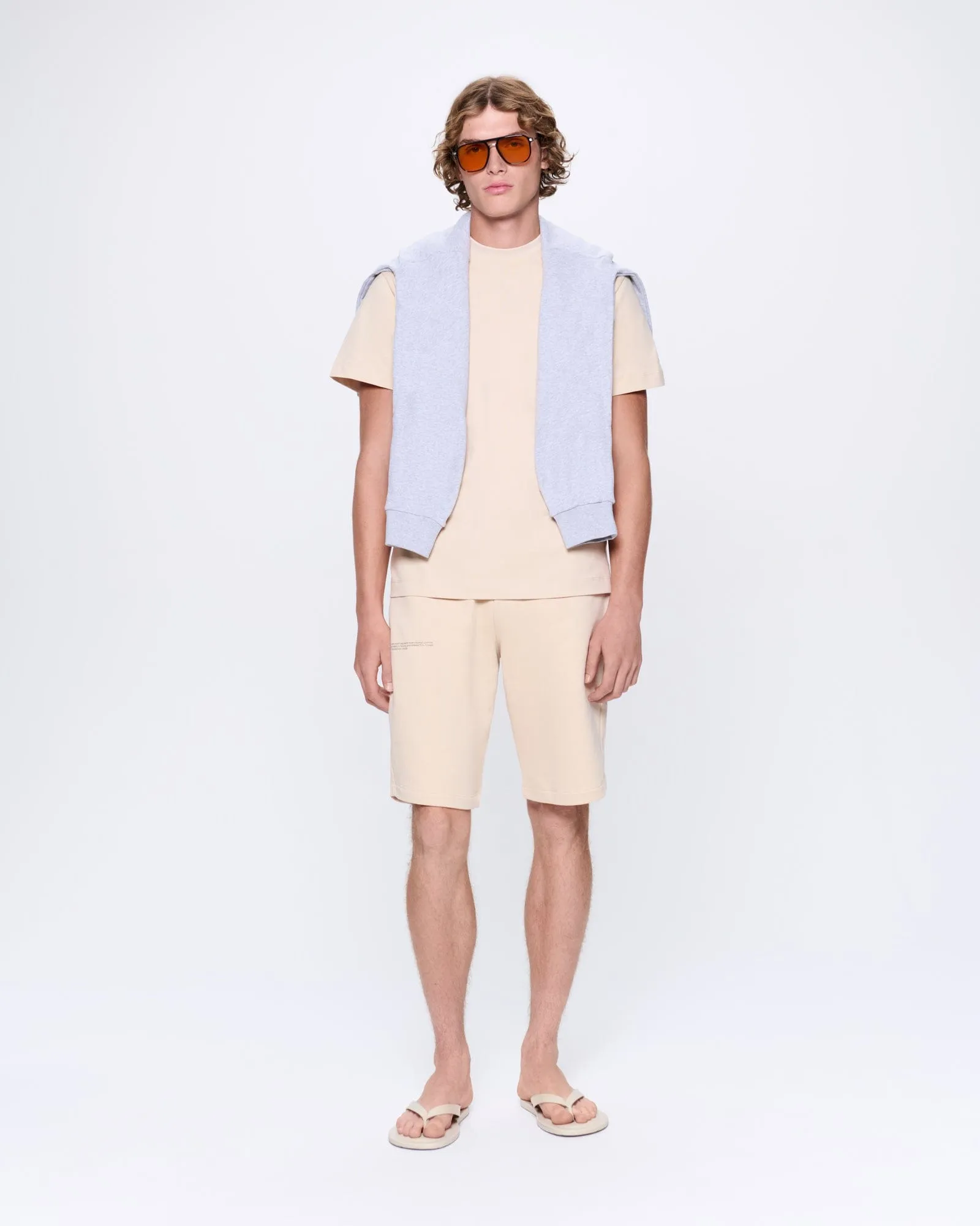 Mens 365 Midweight T-shirt—sand sold by Pangaia product image thumbnail 3