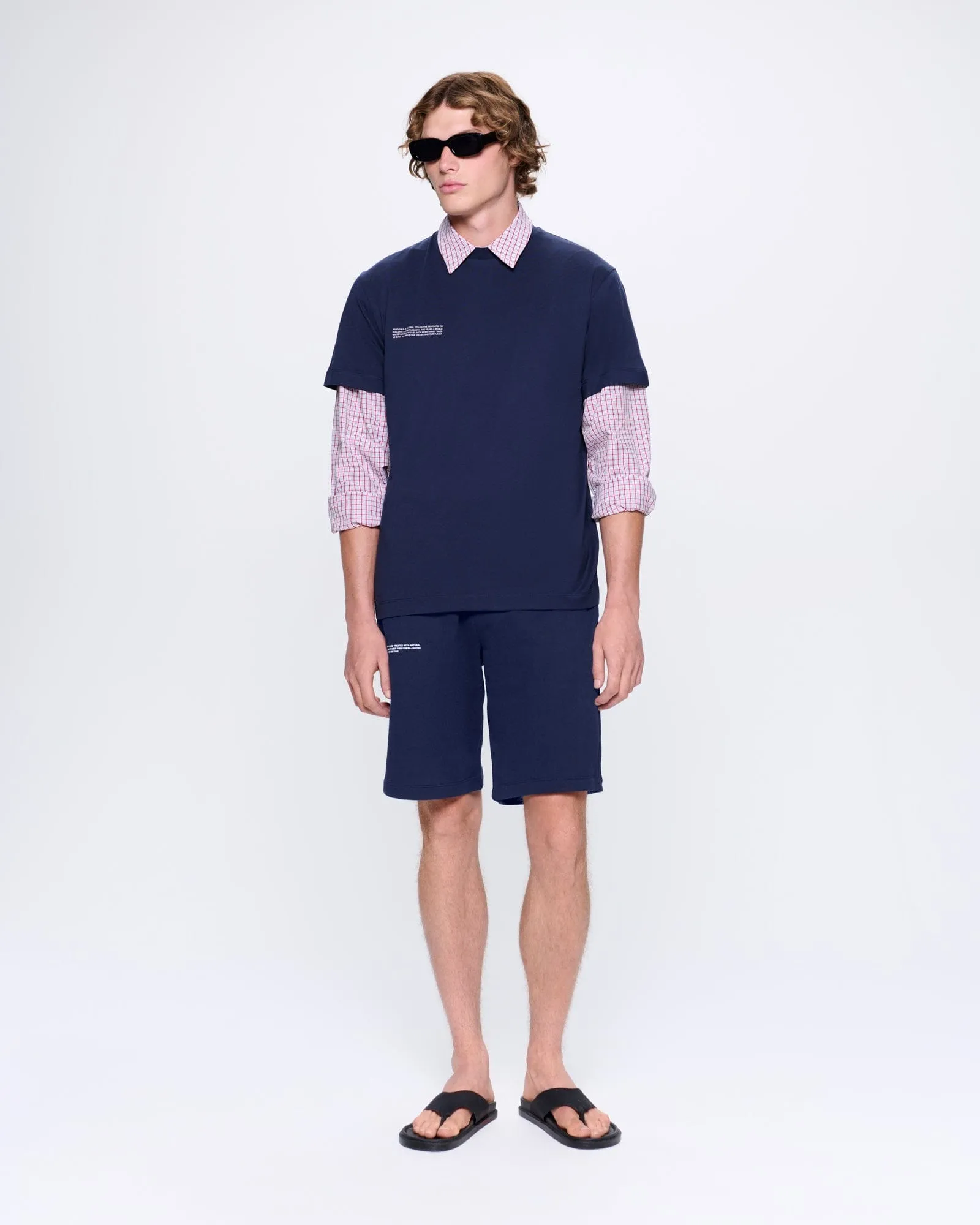 Mens 365 Midweight T-shirt—Navy sold by Pangaia product image thumbnail 3