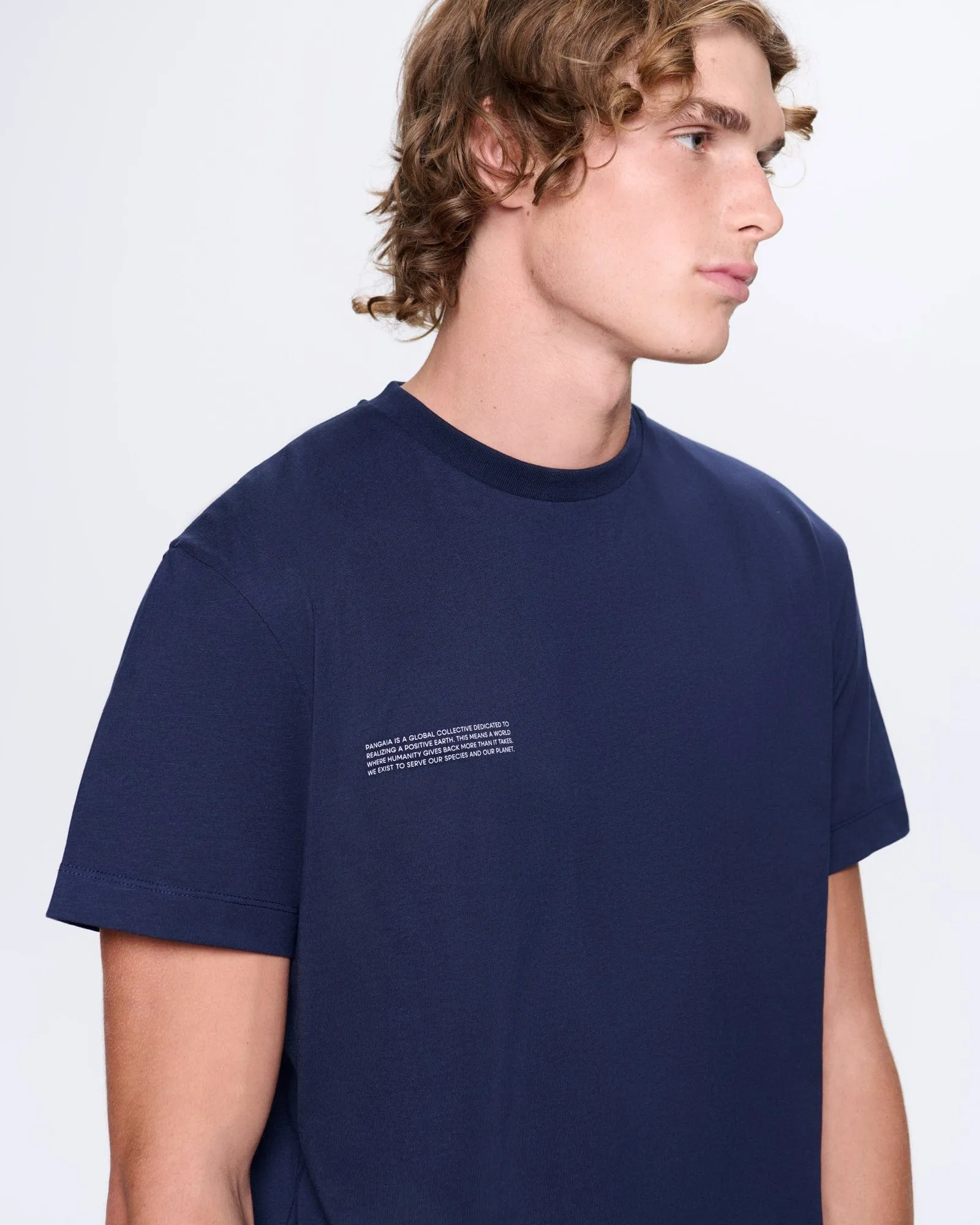 Mens 365 Midweight T-shirt—Navy sold by Pangaia product image thumbnail 5