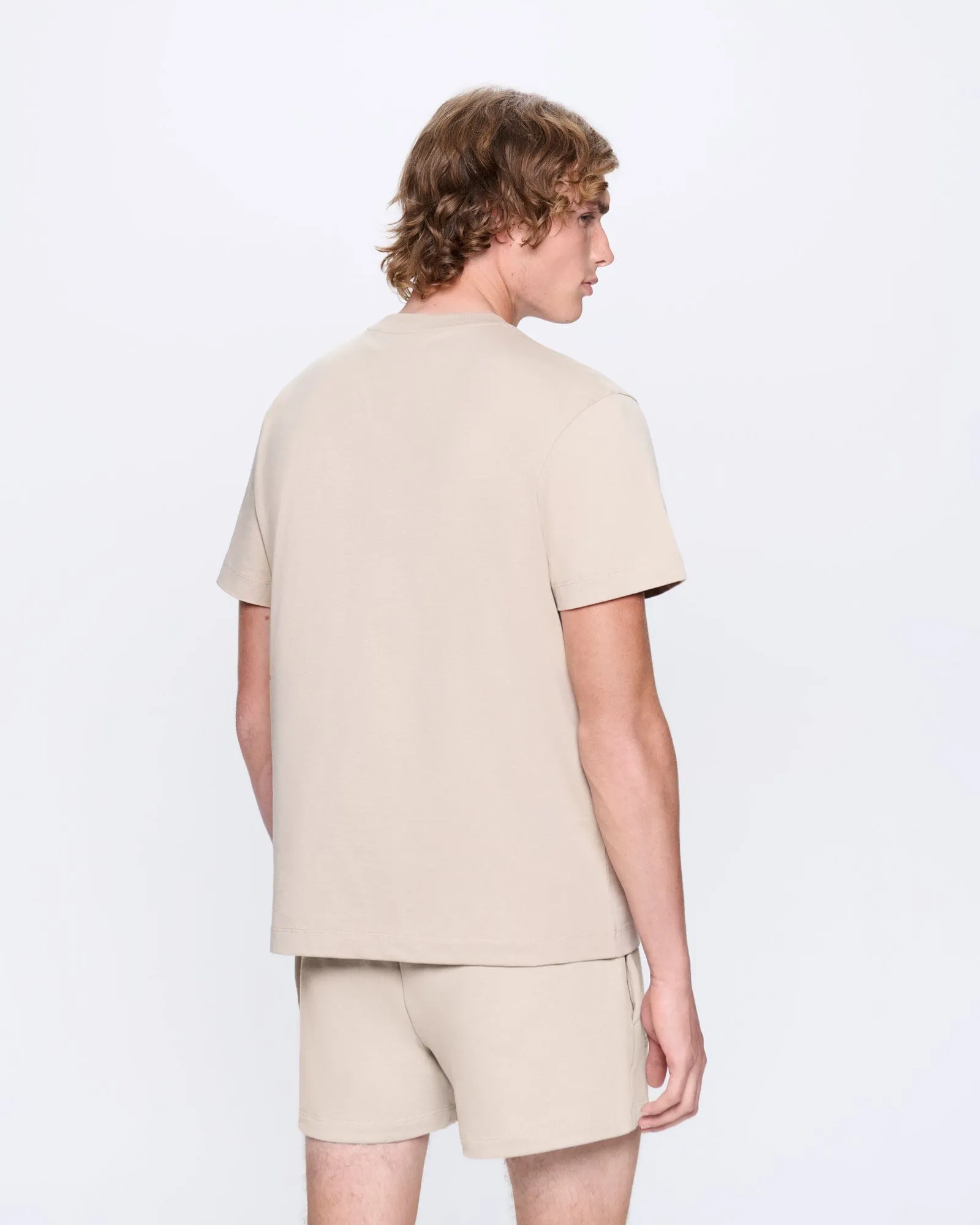 Mens 365 Midweight T-shirt—Stone sold by Pangaia product image thumbnail 4