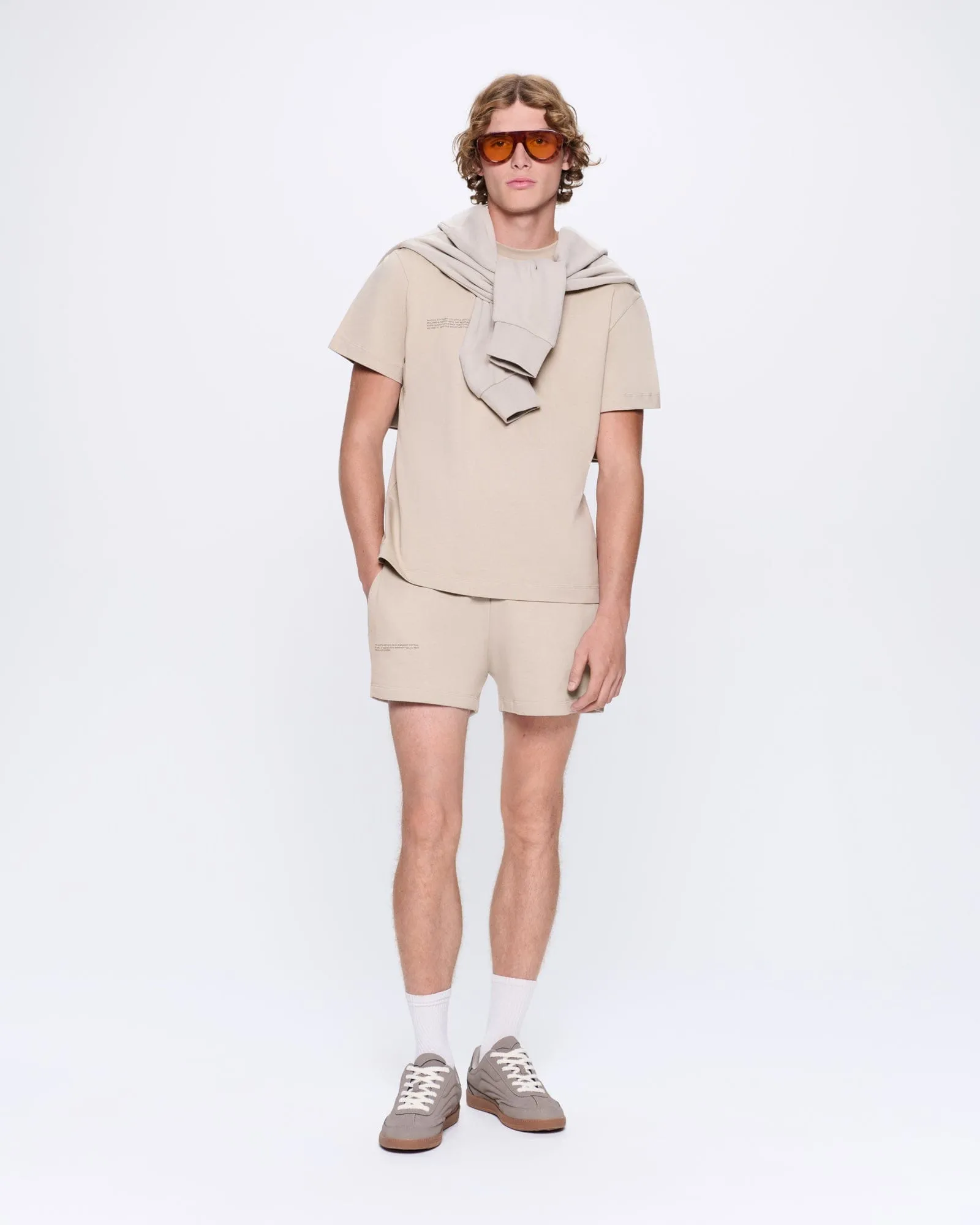 Mens 365 Midweight T-shirt—Stone sold by Pangaia product image thumbnail 3