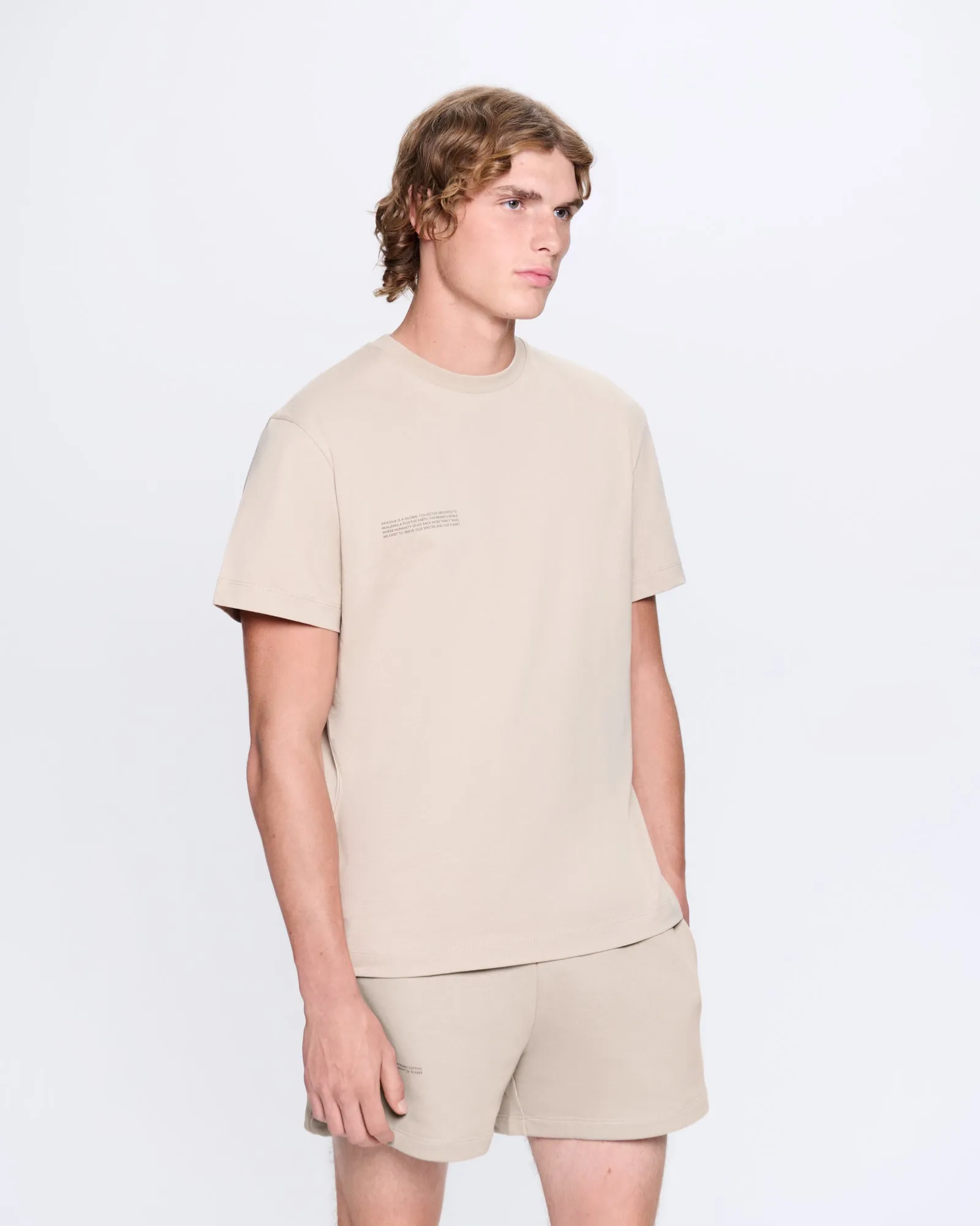 Mens 365 Midweight T-shirt—Stone sold by Pangaia