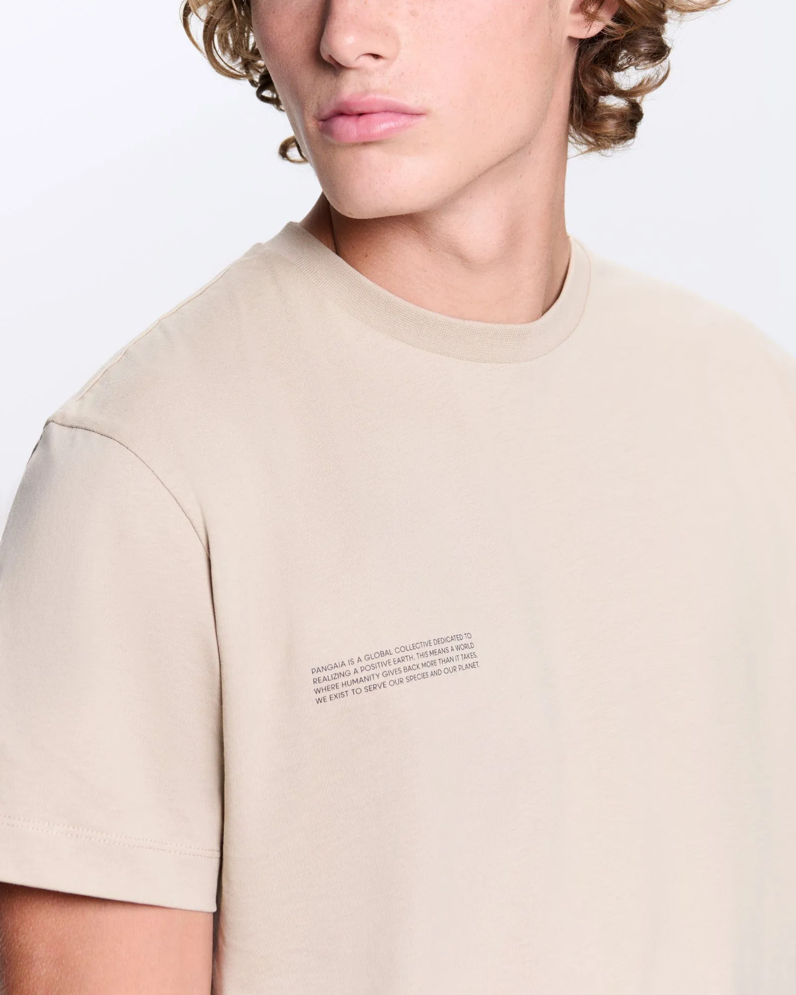Mens 365 Midweight T-shirt—Stone sold by Pangaia product image thumbnail 5
