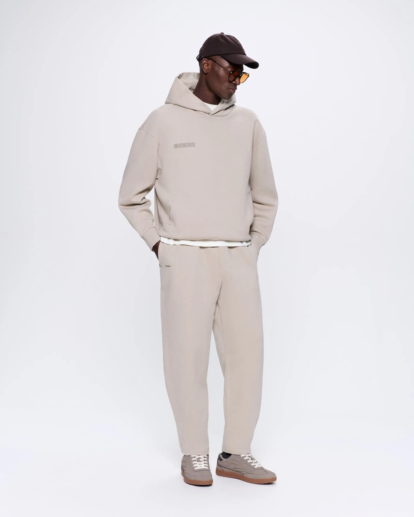 Archive Mens DNA Barrel-Leg Track Pants—stone sold by Pangaia
