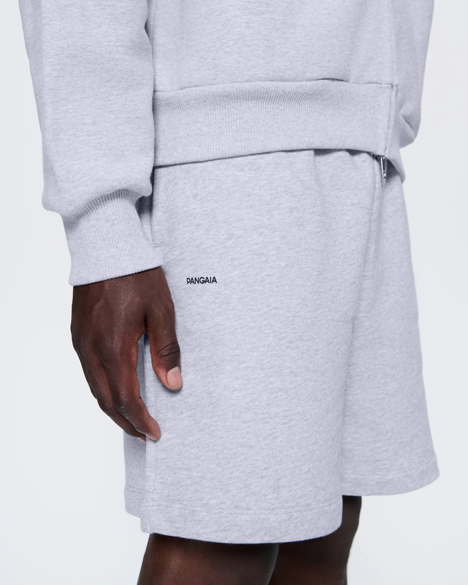 Mens 365 Midweight Mid Length Shorts—grey marl sold by Pangaia product image thumbnail 3