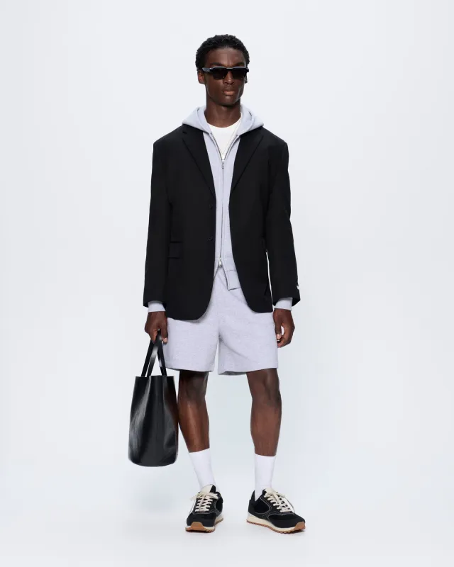 Mens 365 Midweight Mid Length Shorts—grey marl sold by Pangaia